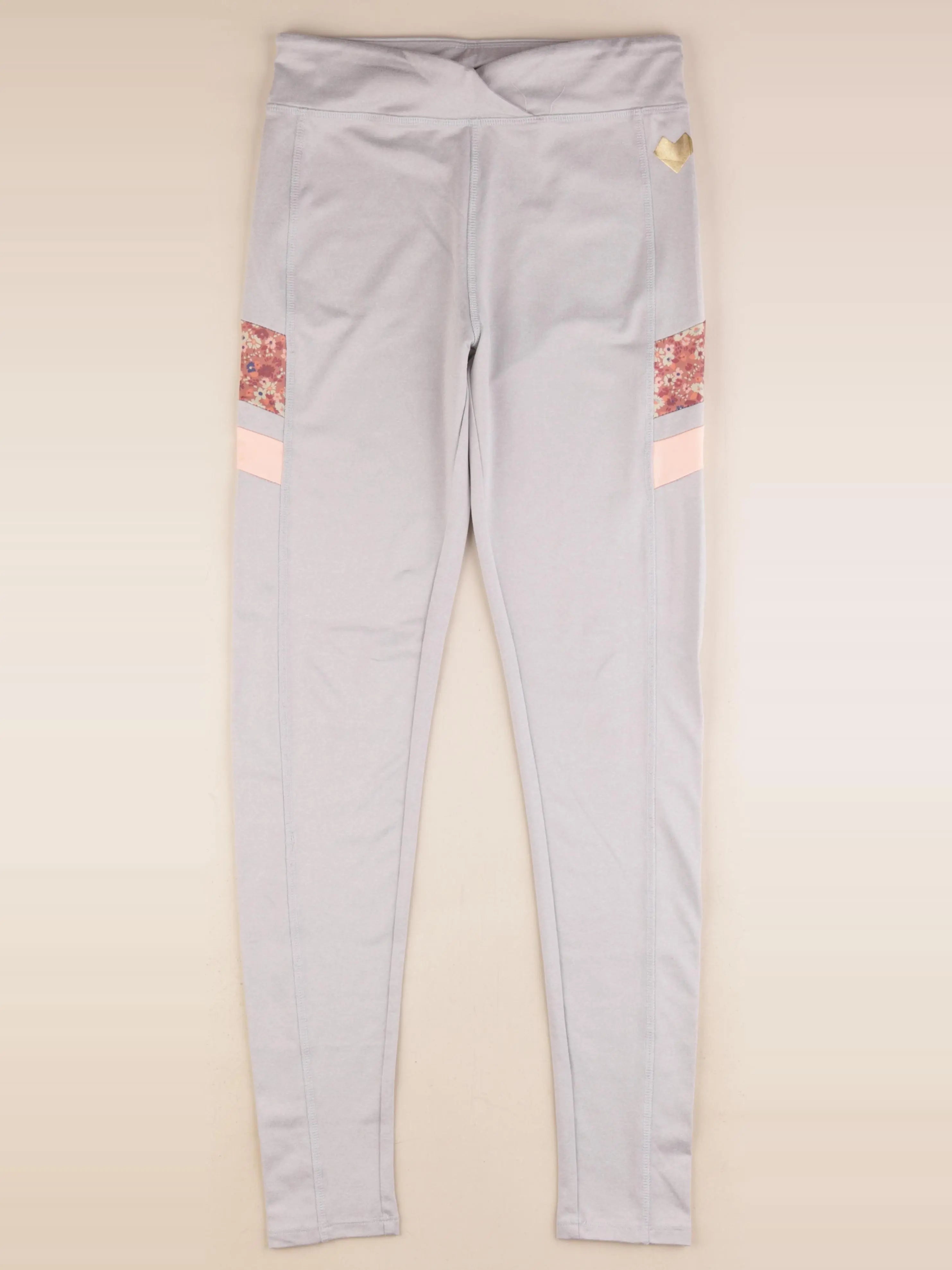 Vertbaudet - legging gris, or - 14 ans