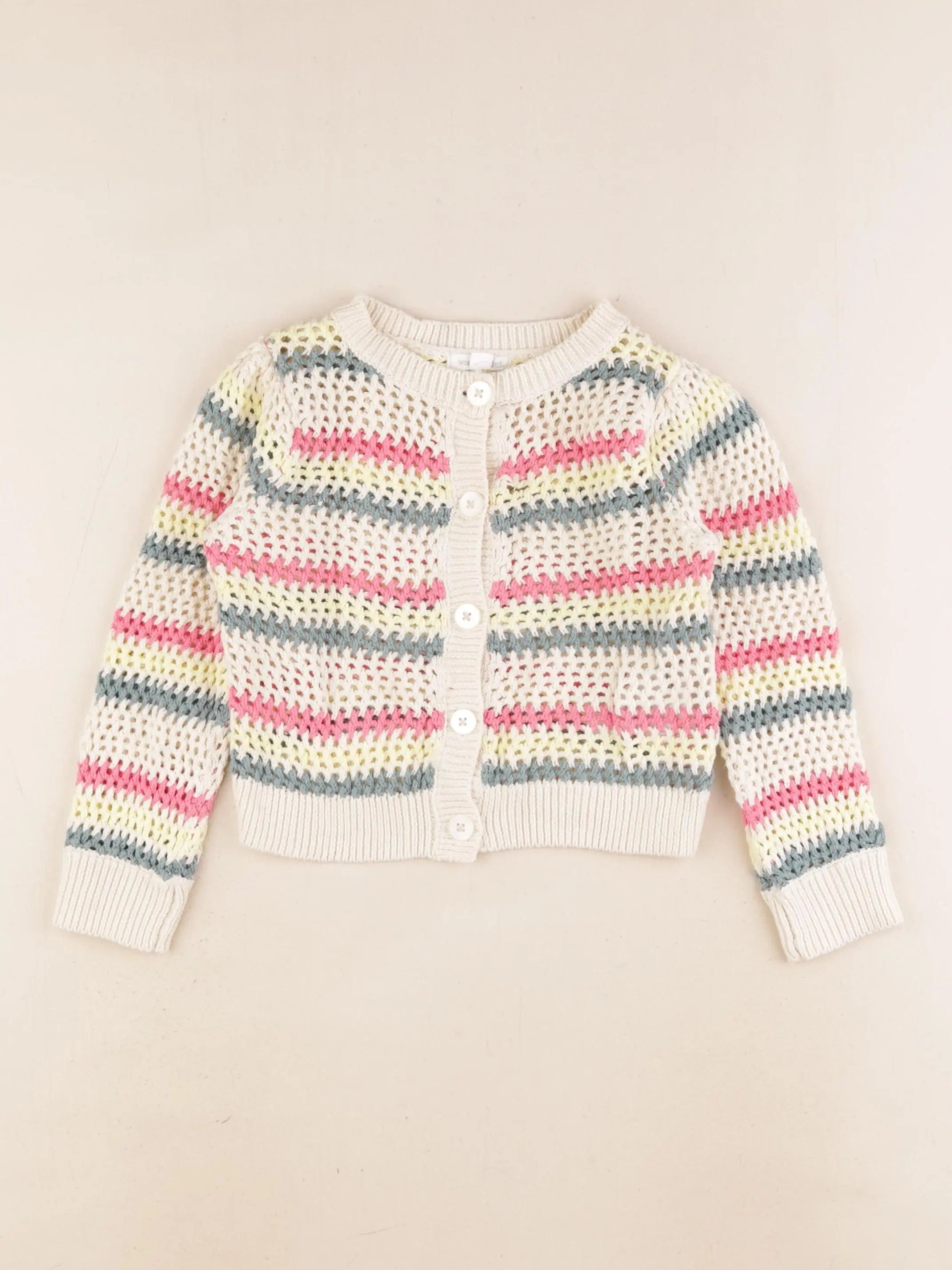 Vertbaudet - gilet multicolore - 2 ans