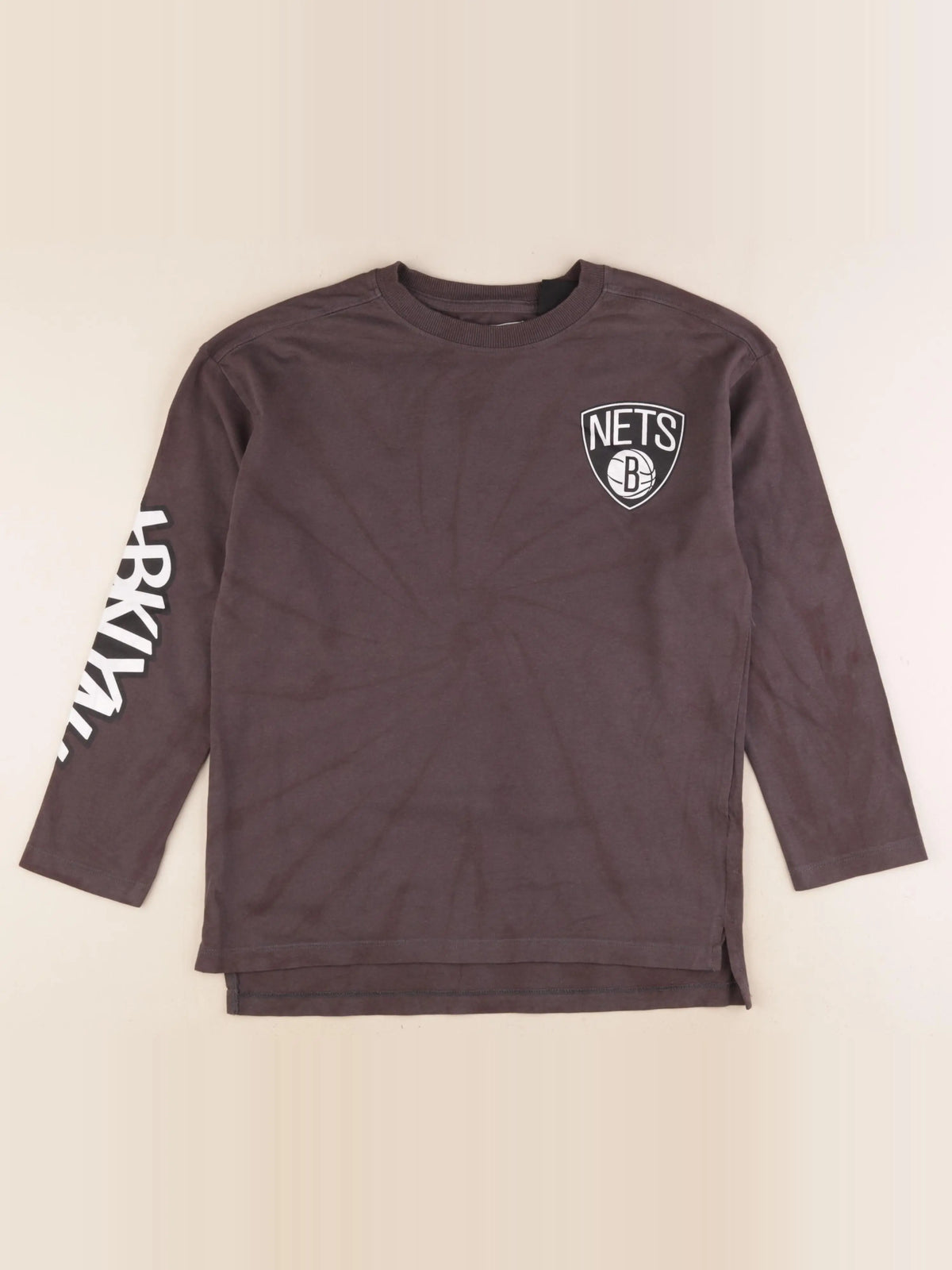 Zara - tee-shirt imprimé au dos gris - 10 ans