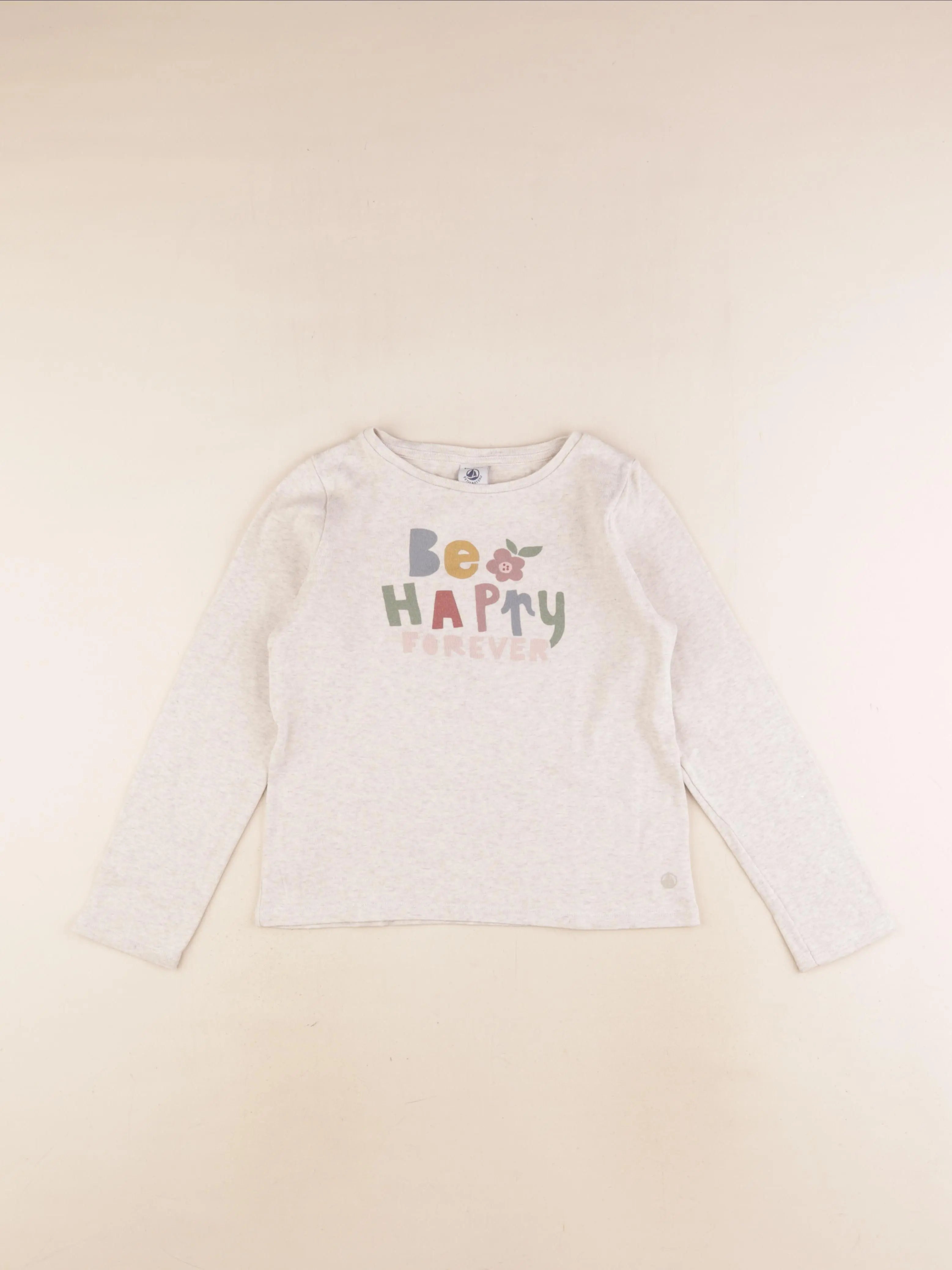 Petit Bateau - tee-shirt beige - 8 ans