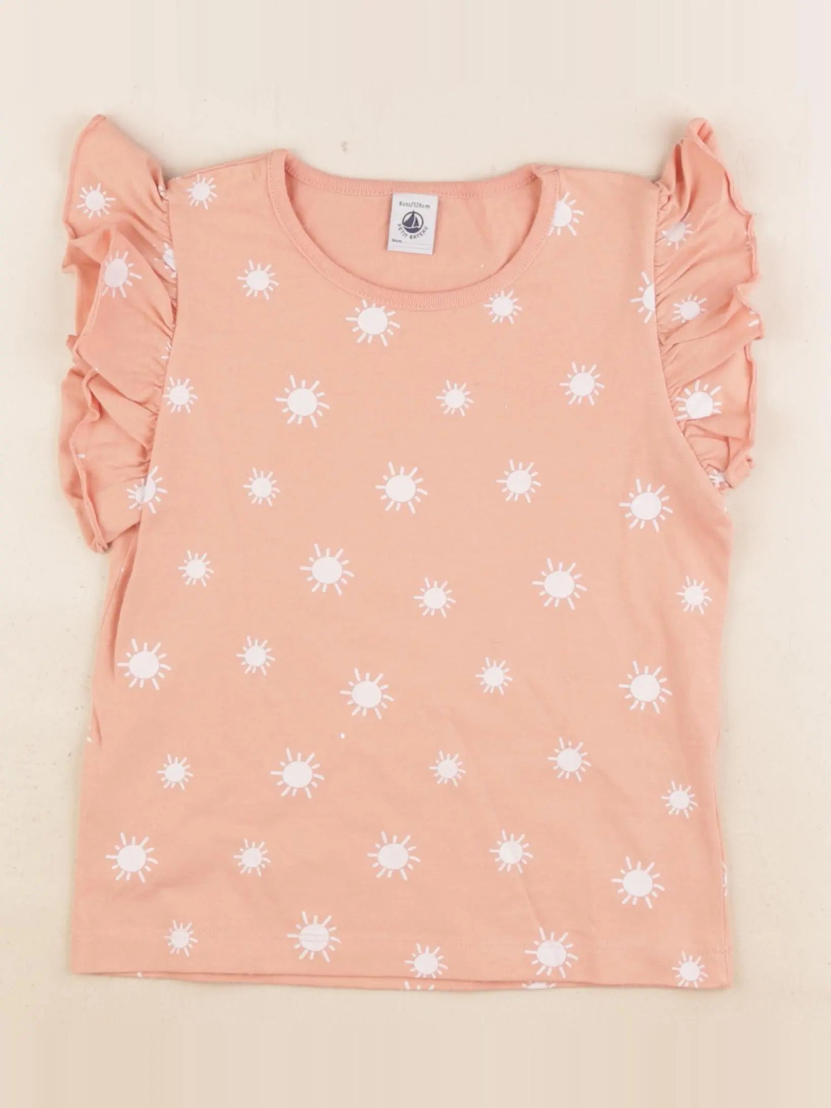 Petit Bateau - tee-shirt orange - 8 ans