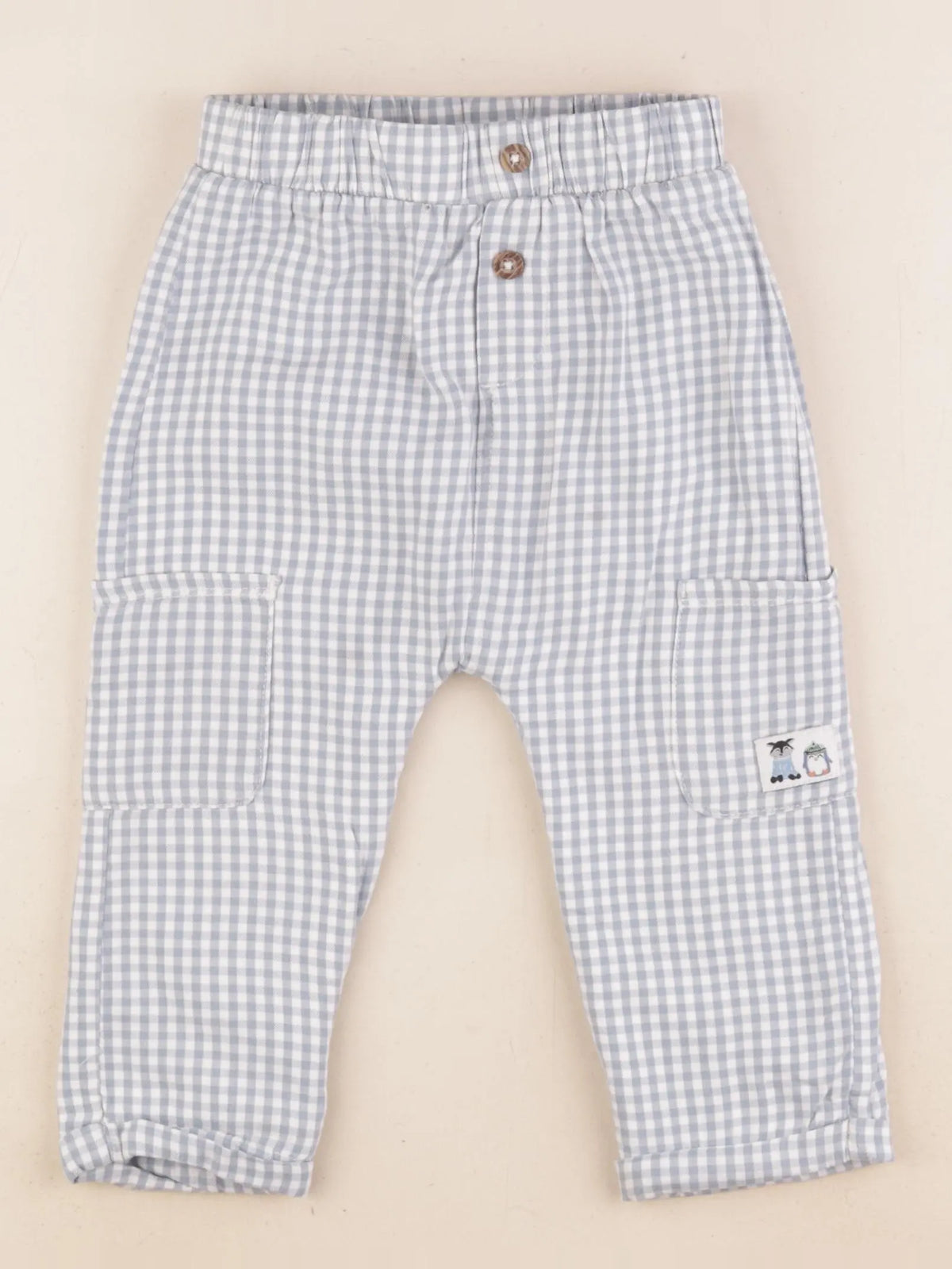Sergent Major - pantalon doublé bleu, blanc - 24 mois