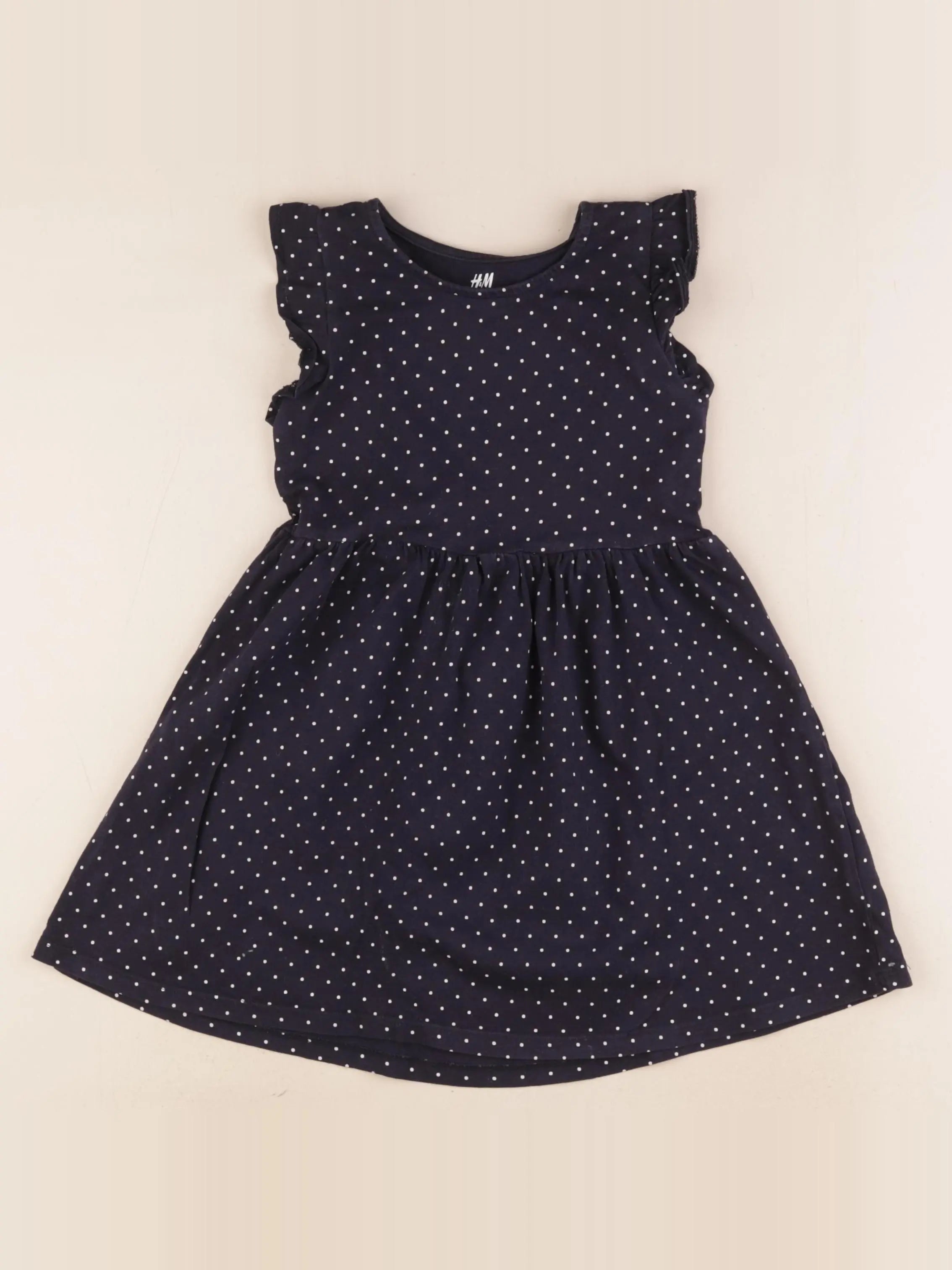 H&M - robe bleu - 3/4 ans