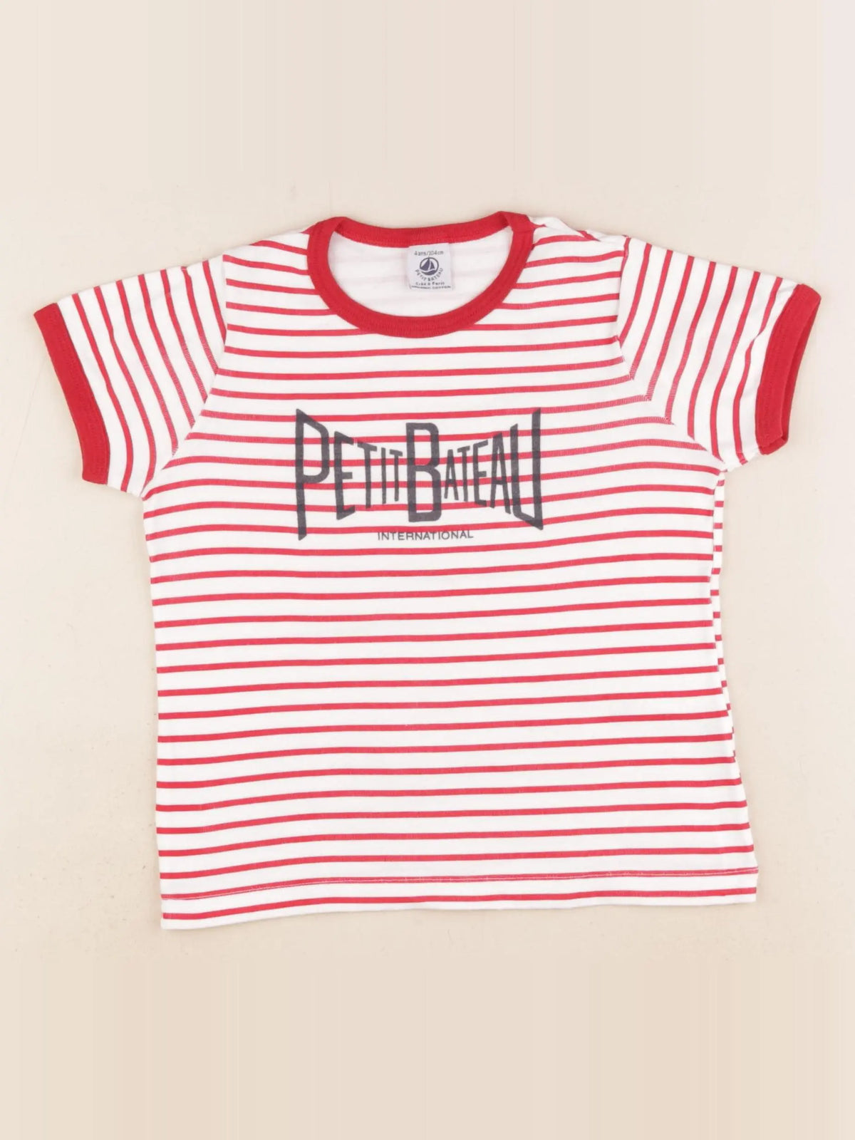 Petit Bateau - tee-shirt rouge - 4 ans