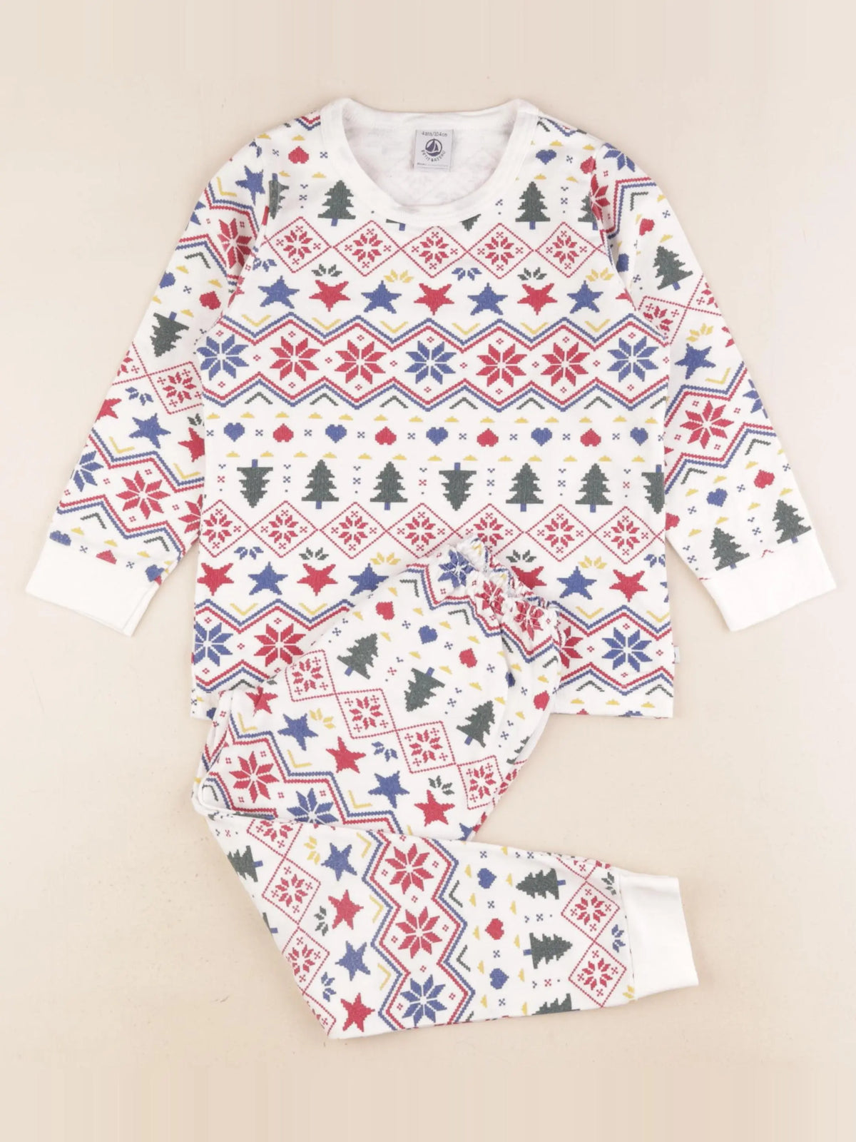 Petit Bateau - pyjama coton multicolore - 4 ans
