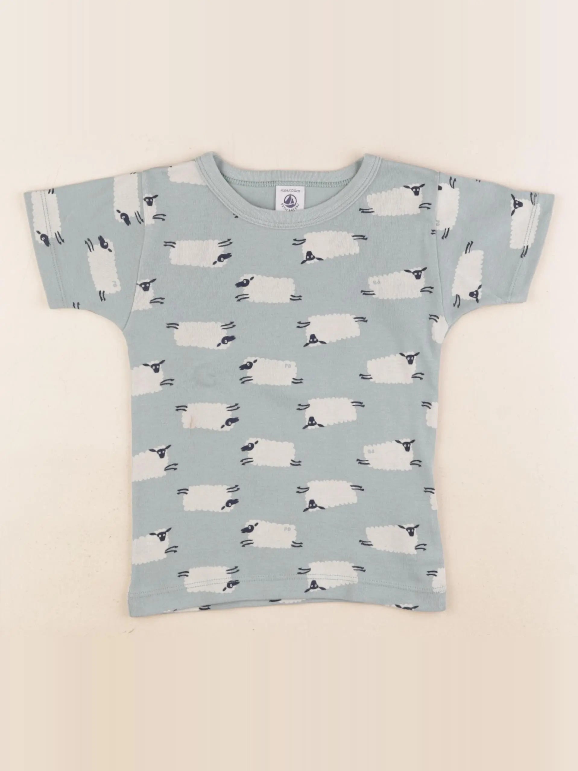 Petit Bateau - maillot de corps vert - 4 ans