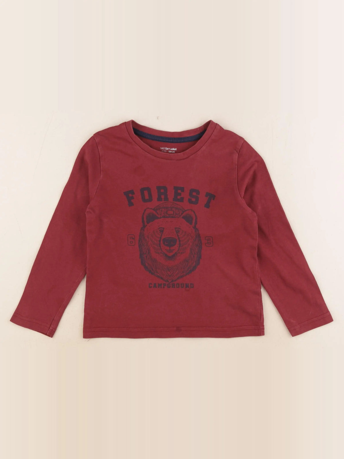 Vertbaudet - tee-shirt rouge - 4 ans