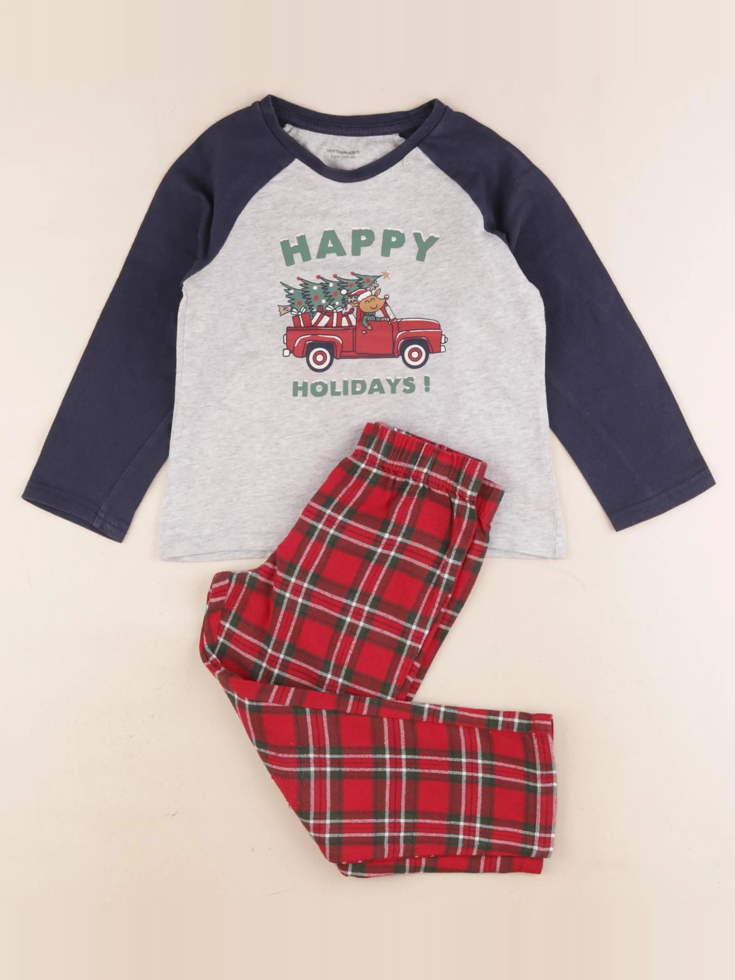 Vertbaudet - pyjama coton multicolore - 4 ans