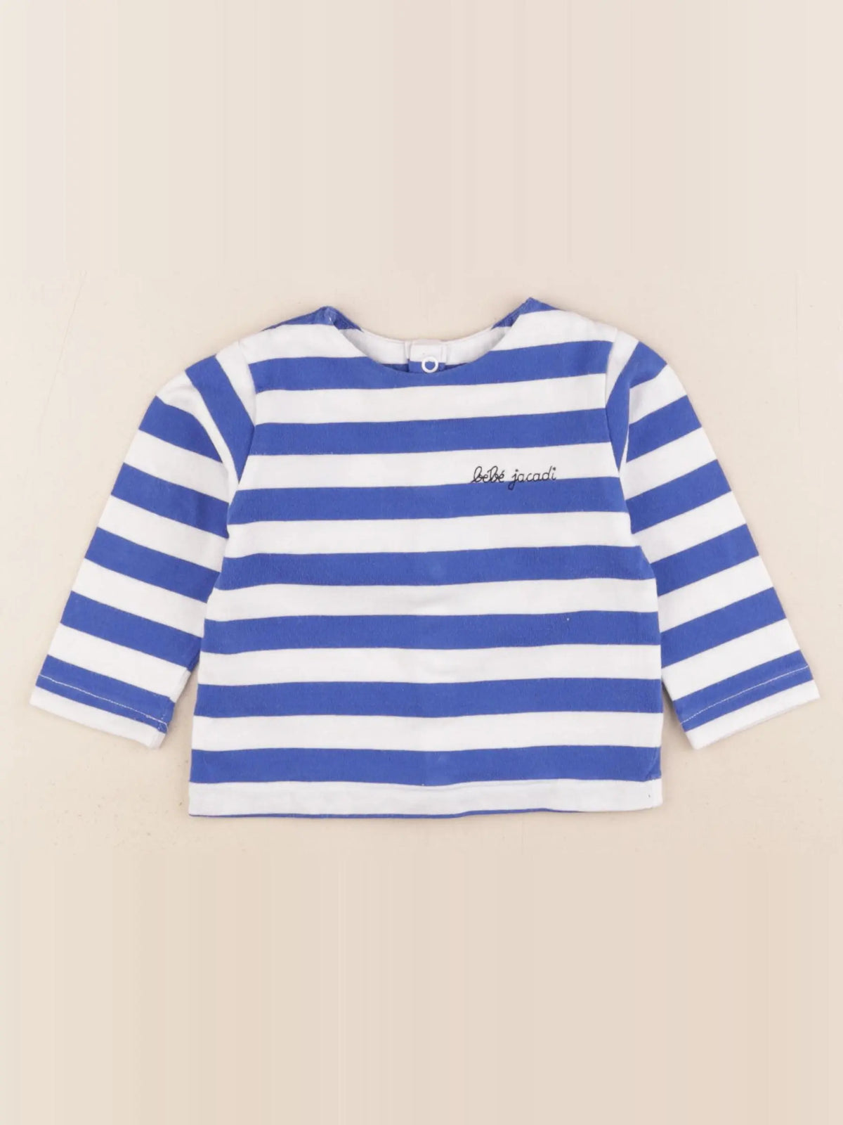 Jacadi - tee-shirt blanc, bleu - 12 mois