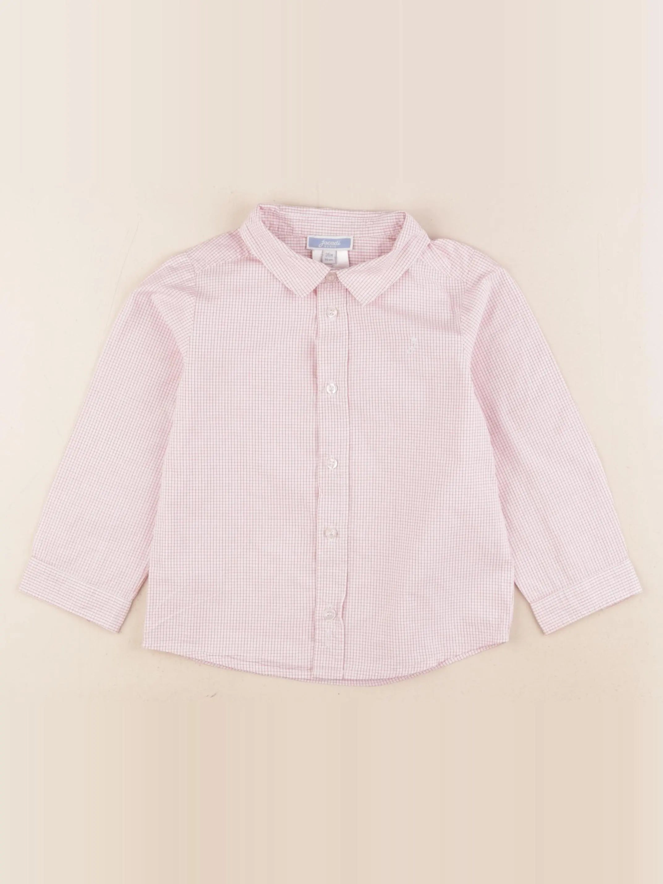 Jacadi - chemise blanc, rouge - 36 mois