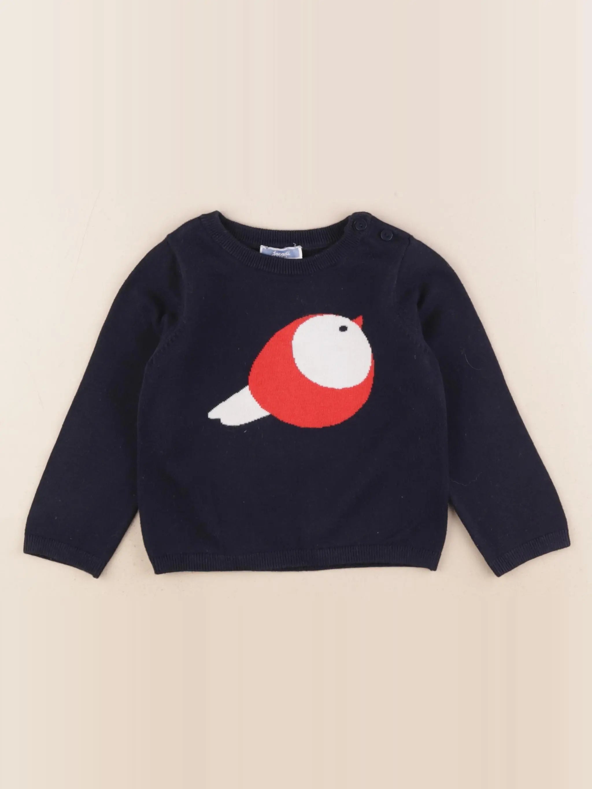 Jacadi - pull bleu - 24 mois