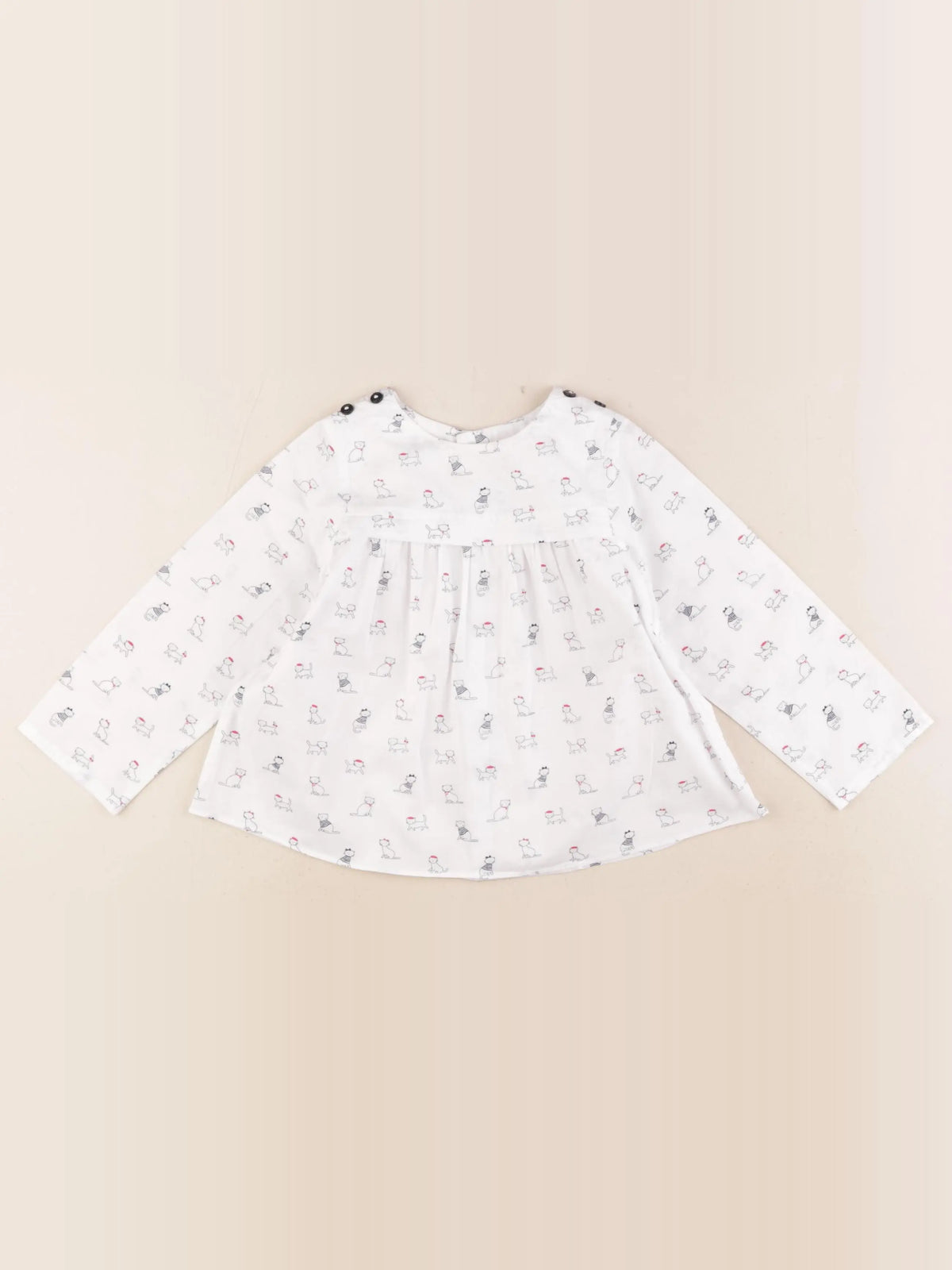 Jacadi - blouse blanc - 24 mois