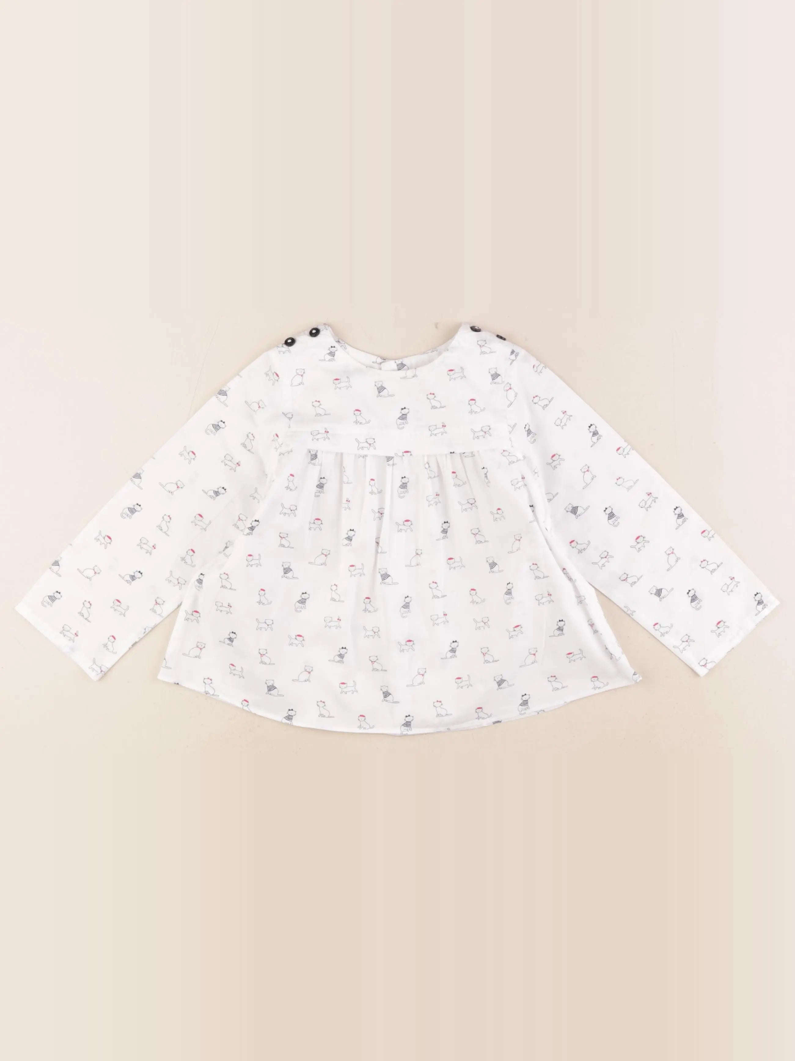 Jacadi - blouse blanc - 24 mois