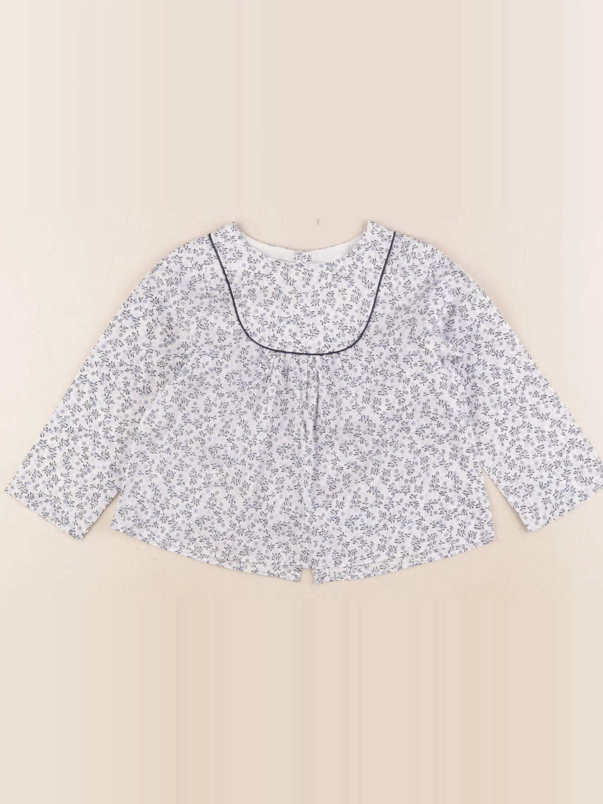 Jacadi - blouse blanc, bleu - 24 mois