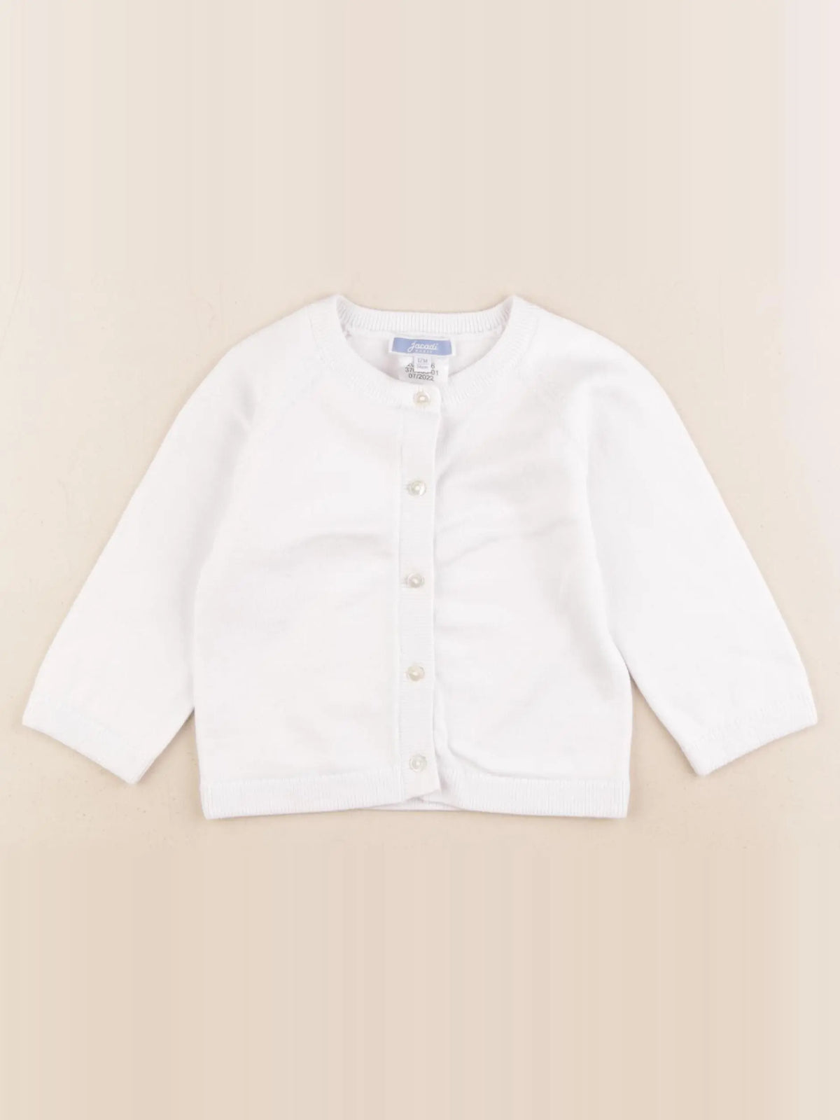 Jacadi - gilet blanc - 12 mois