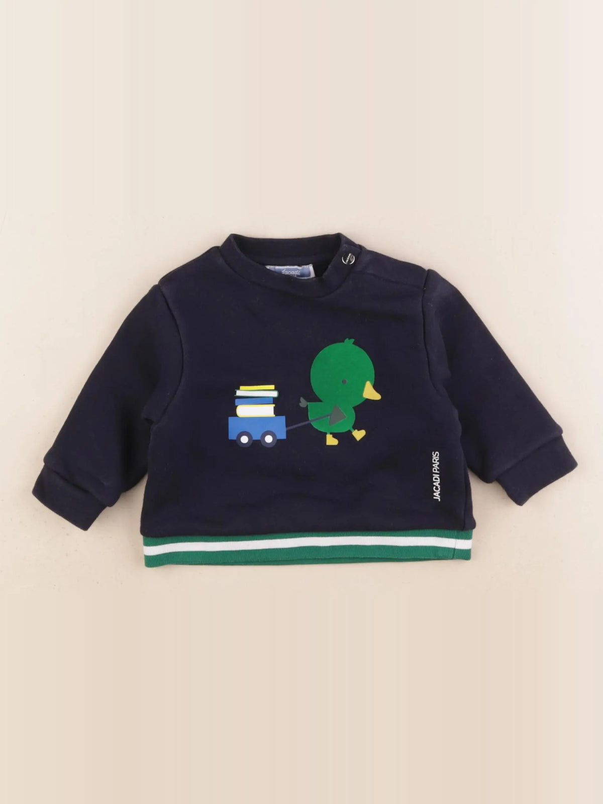 Jacadi - sweat bleu - 6 mois