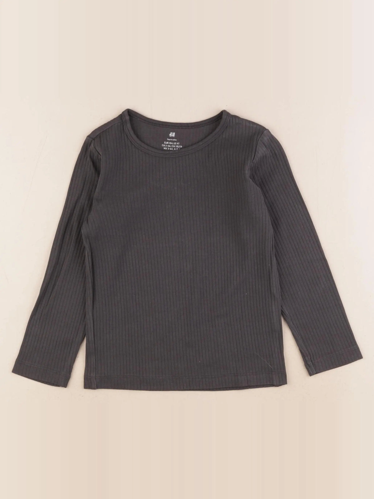 H&M - tee-shirt gris - 3/4 ans