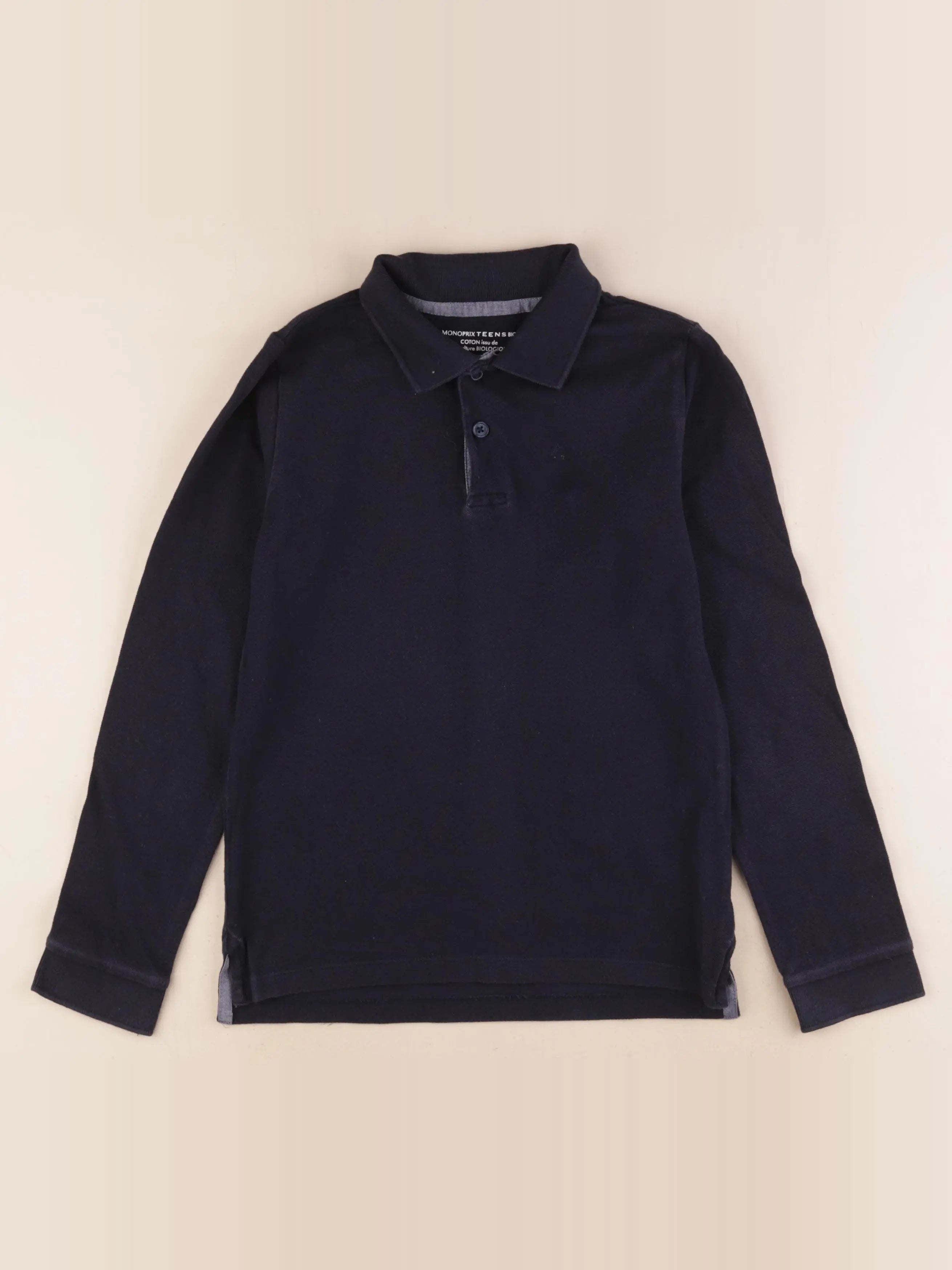 Monoprix - polo bleu - 10 ans