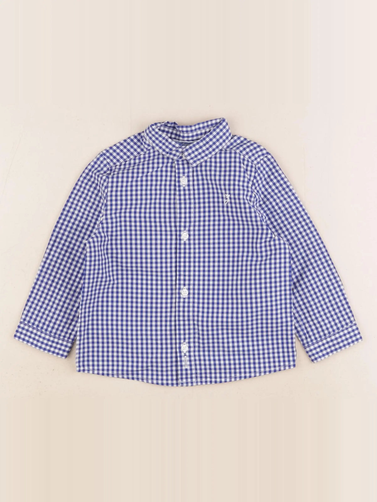 Jacadi - chemise blanc, bleu - 18 mois