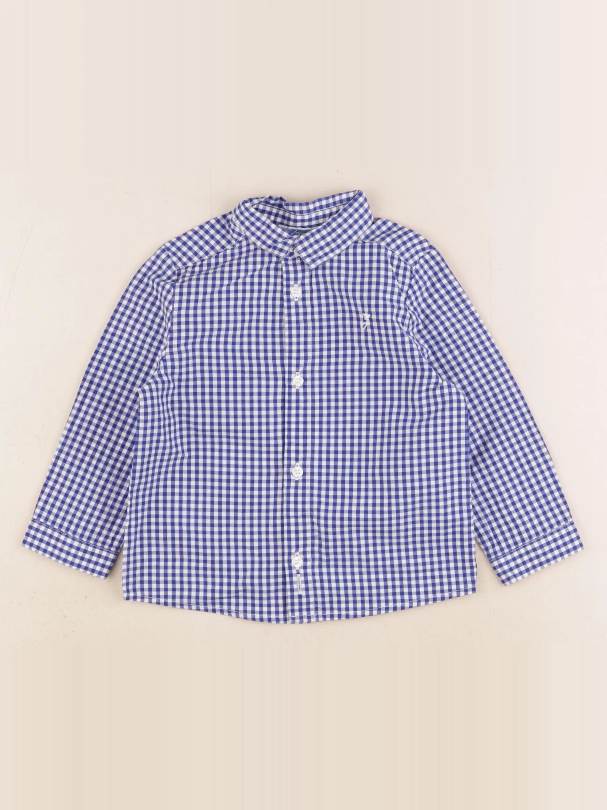 Jacadi - chemise blanc, bleu - 18 mois
