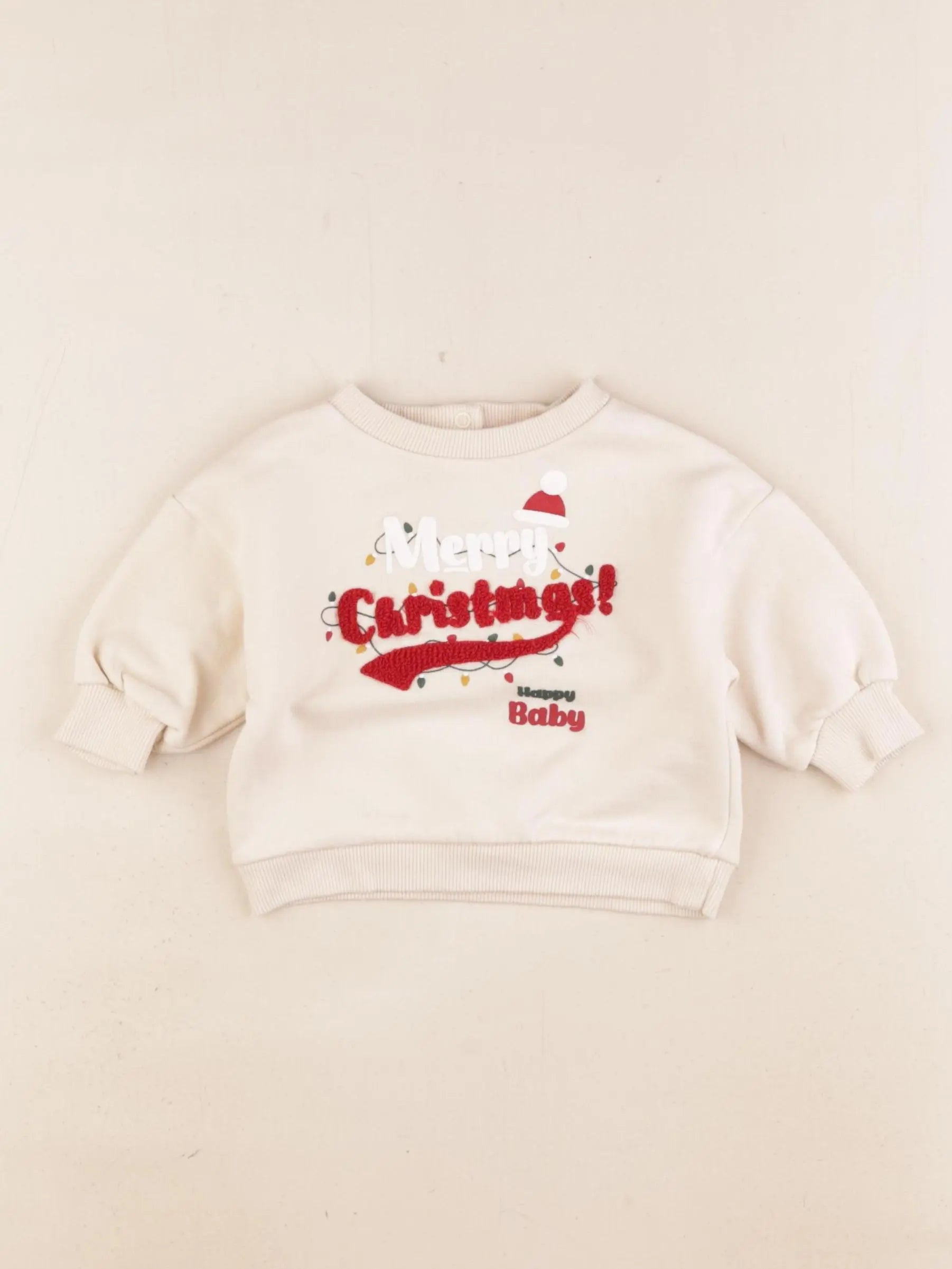Vertbaudet - sweat beige - 3 mois