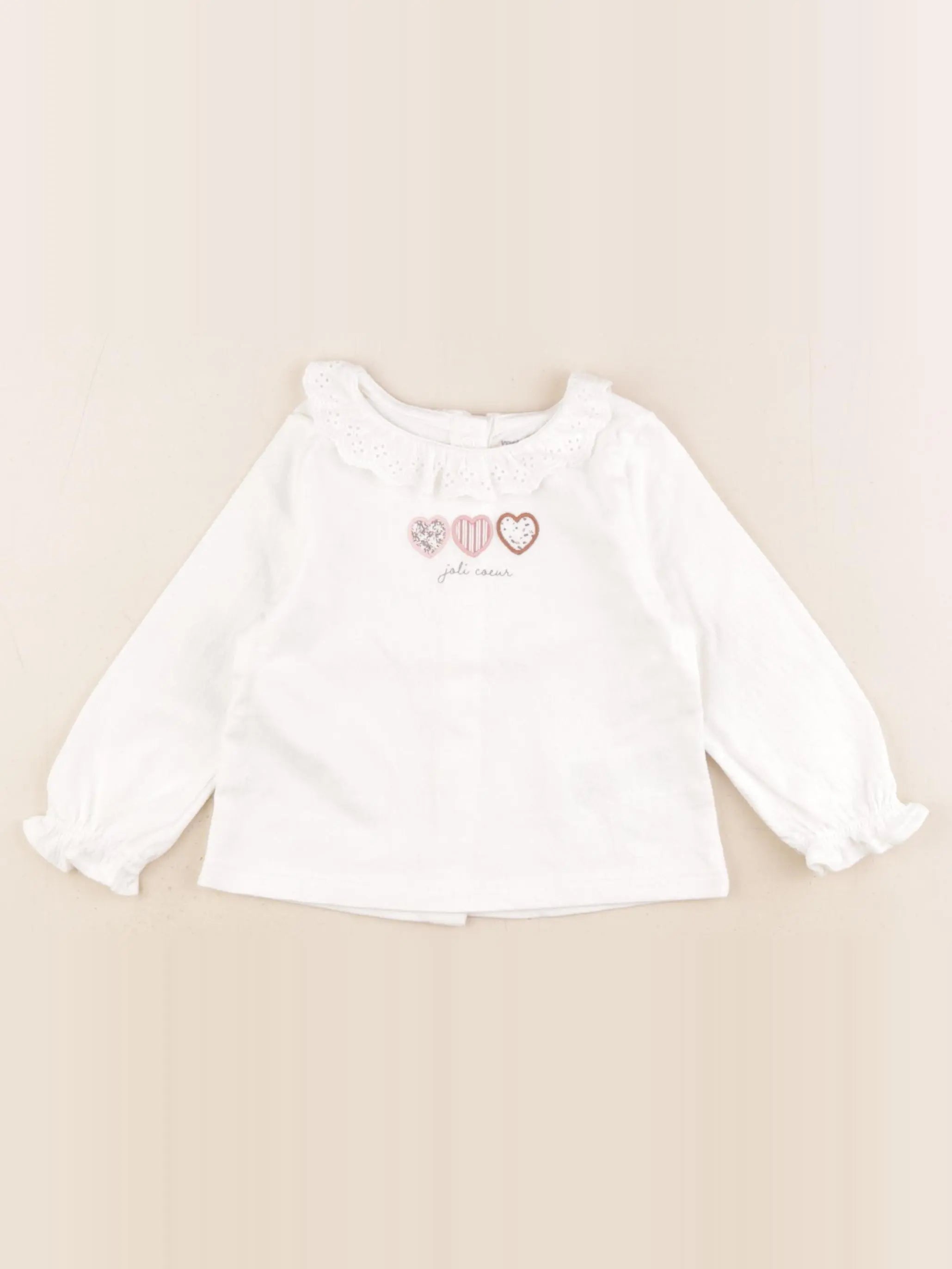 Vertbaudet - tee-shirt blanc - 12 mois