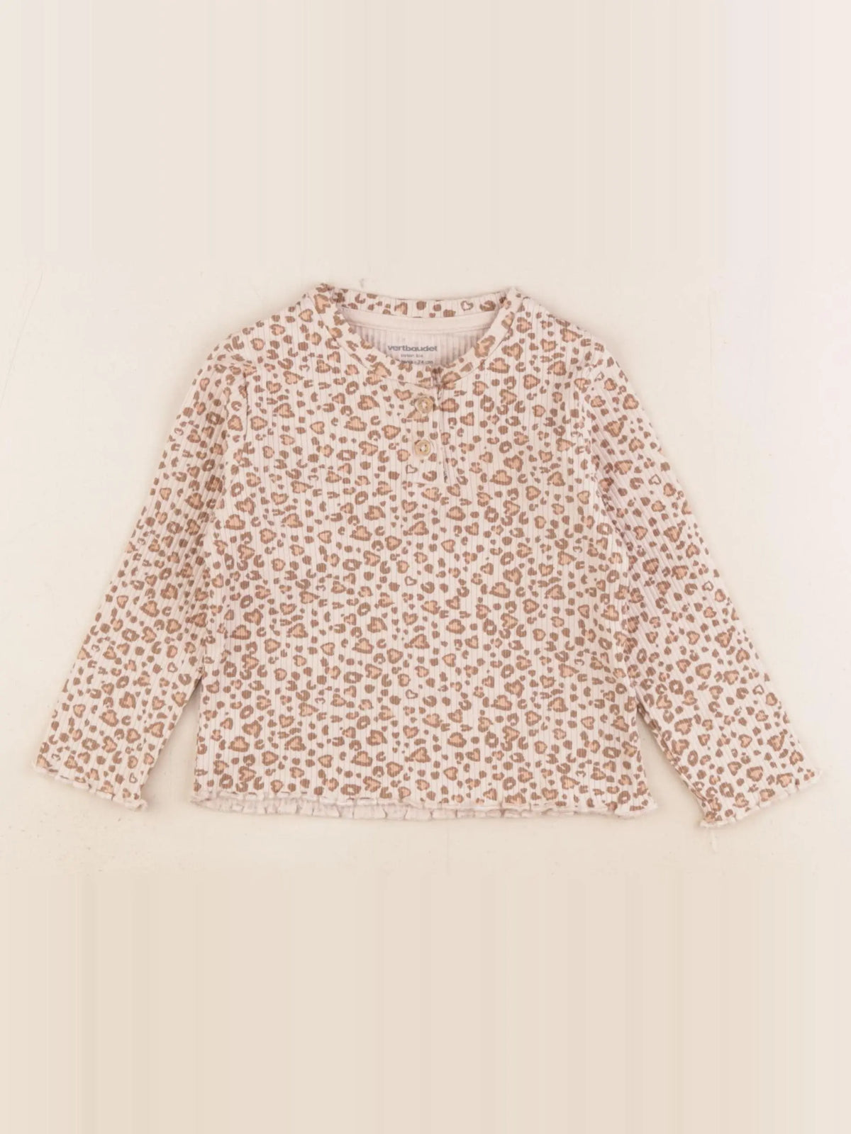 Vertbaudet - tee-shirt marron - 12 mois