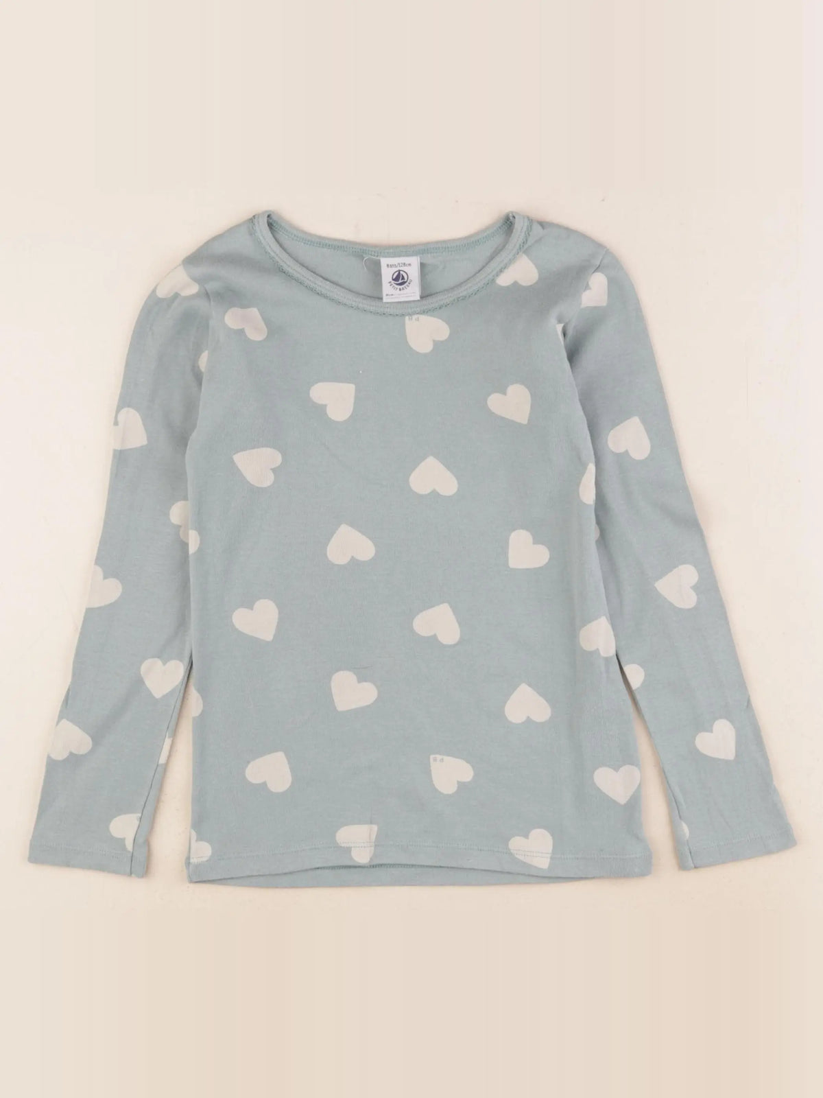 Petit Bateau - maillot de corps bleu - 8 ans