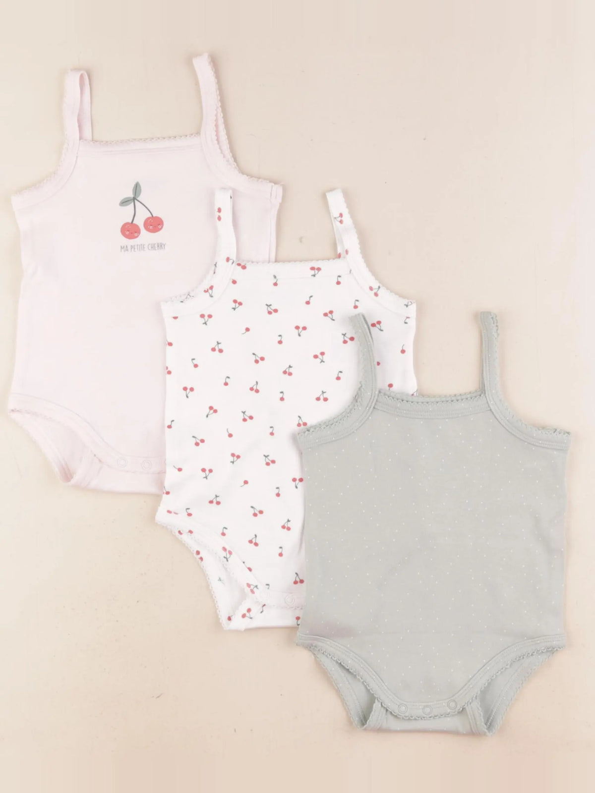 Vertbaudet - lot de 3 bodies en coton multicolore - 12 mois