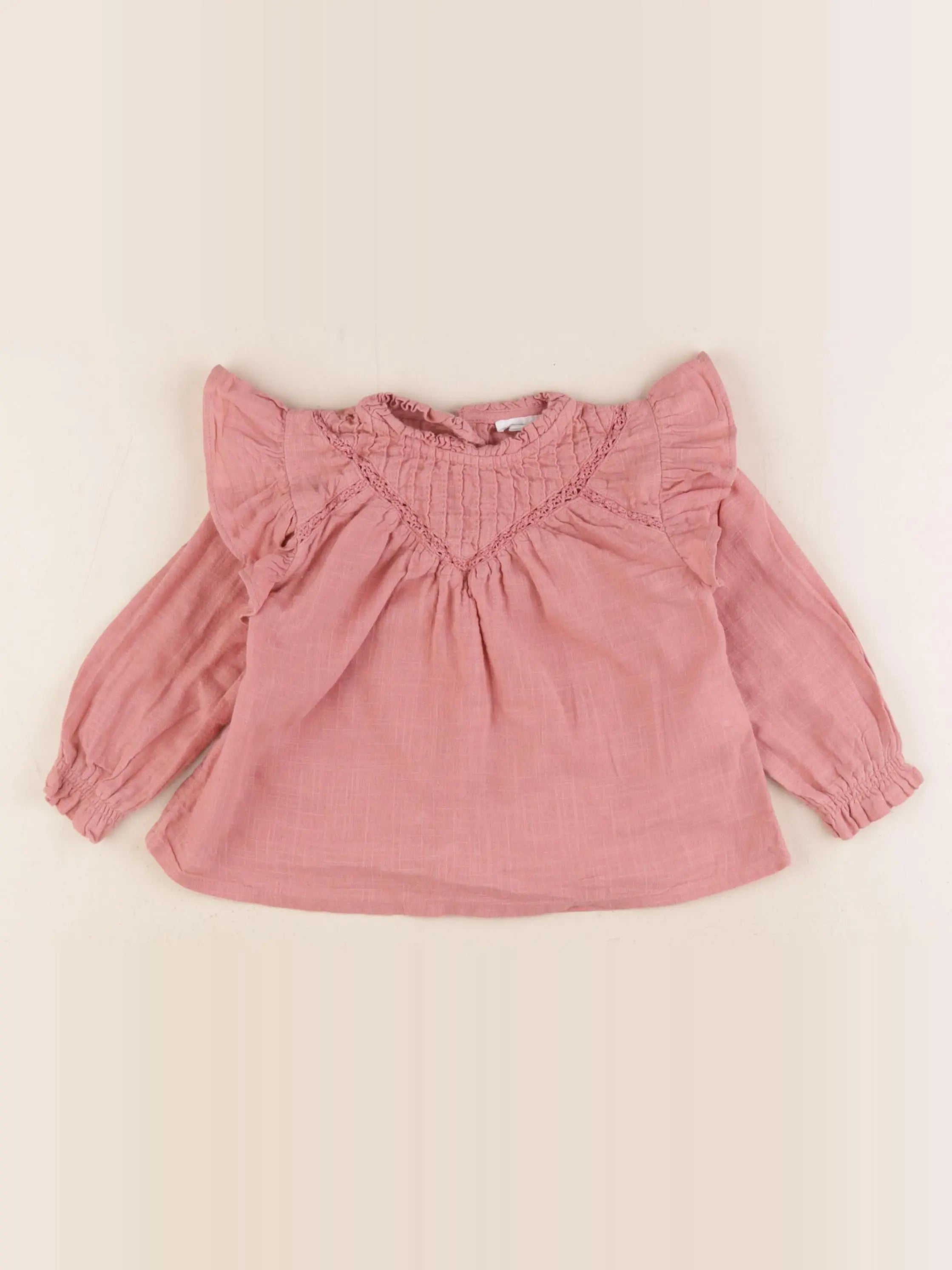 Vertbaudet - blouse rose - 18 mois