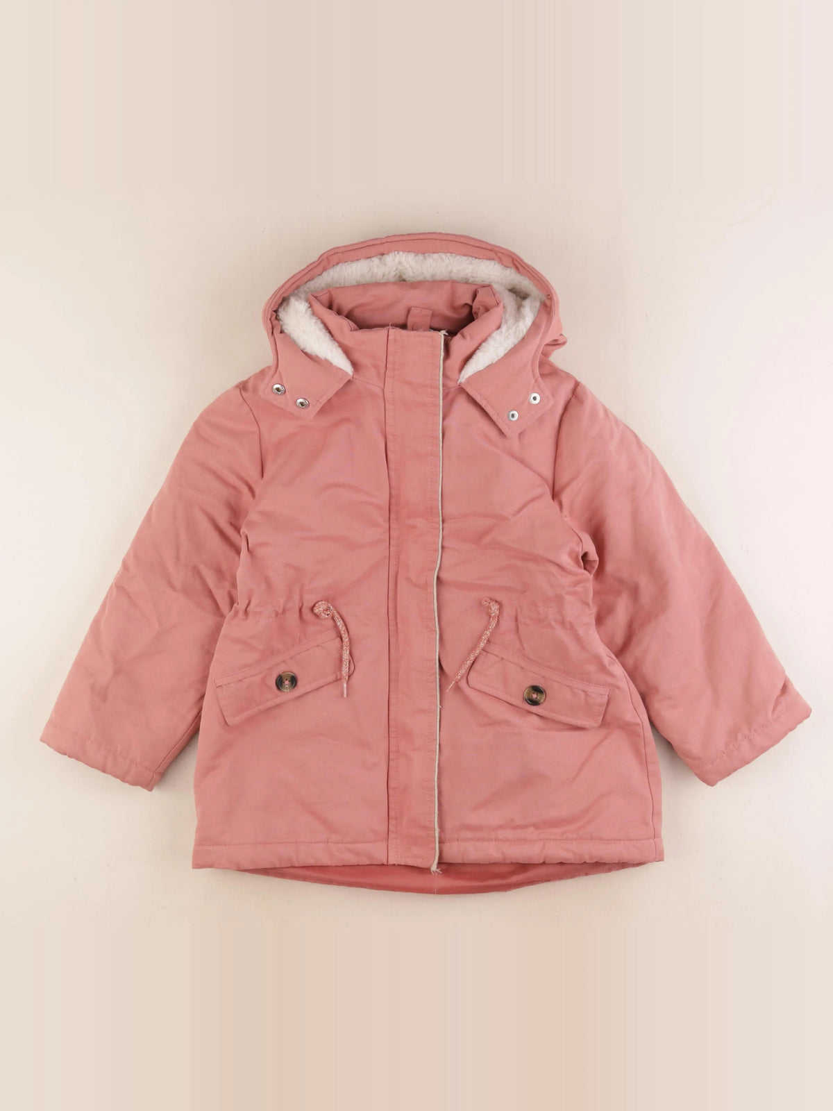 Vertbaudet - parka rose - 7 ans