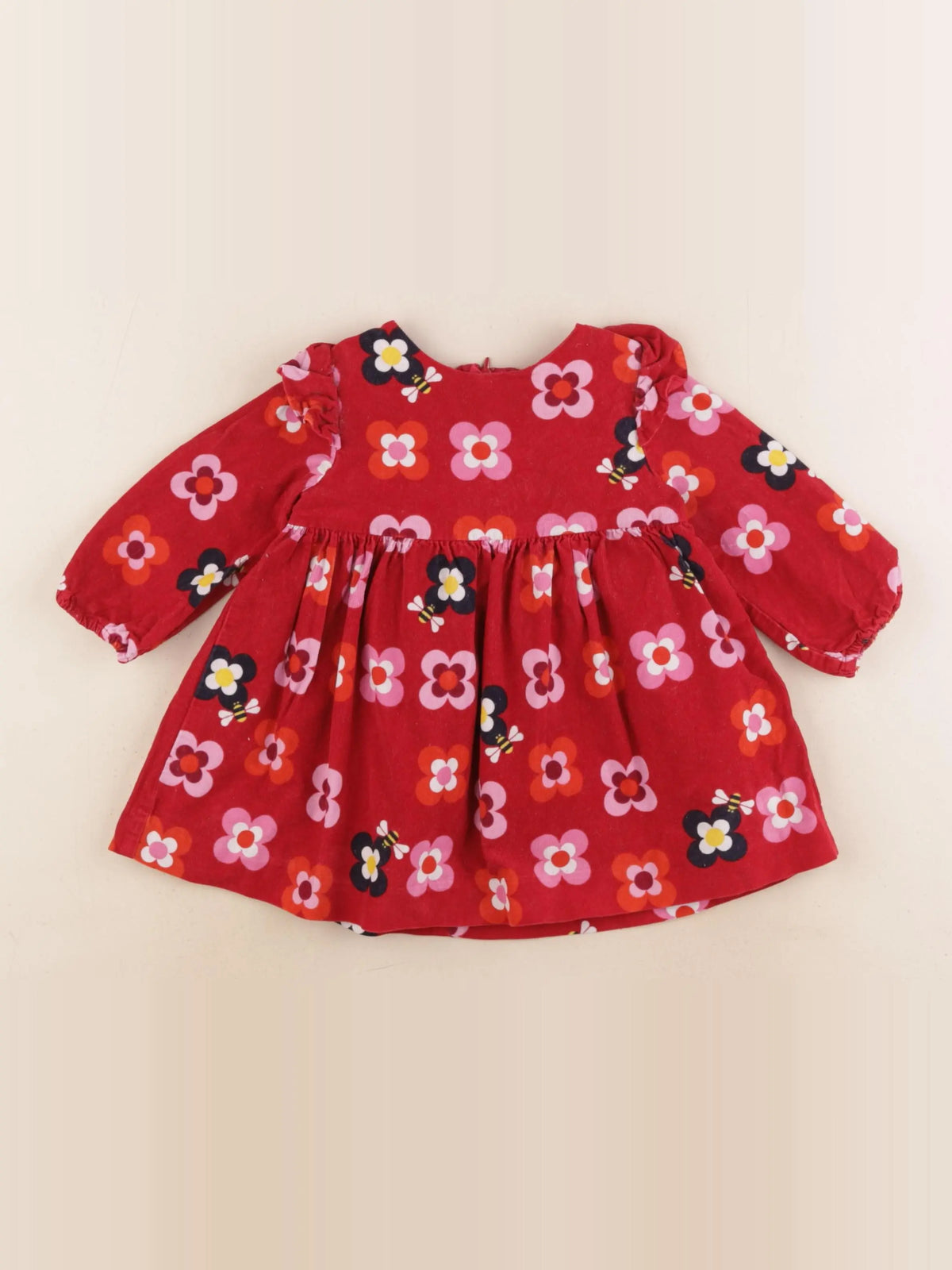 Jacadi - robe rouge, rose - 12 mois