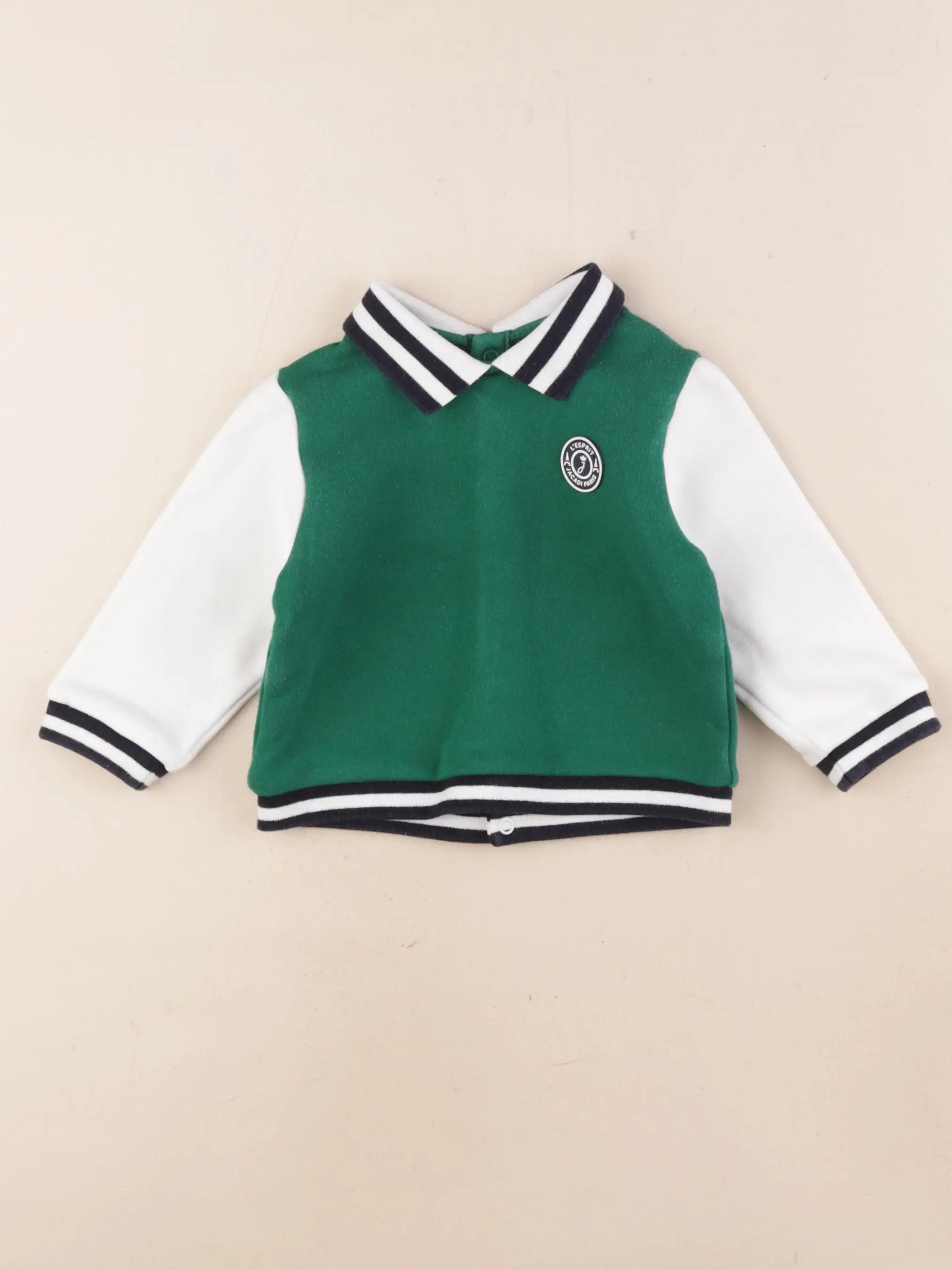 Jacadi - sweat vert - 12 mois