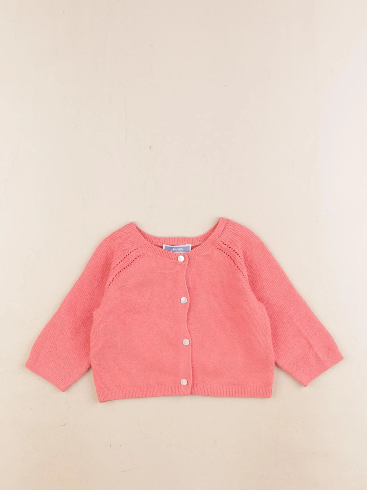 Jacadi - gilet rose - 6 mois