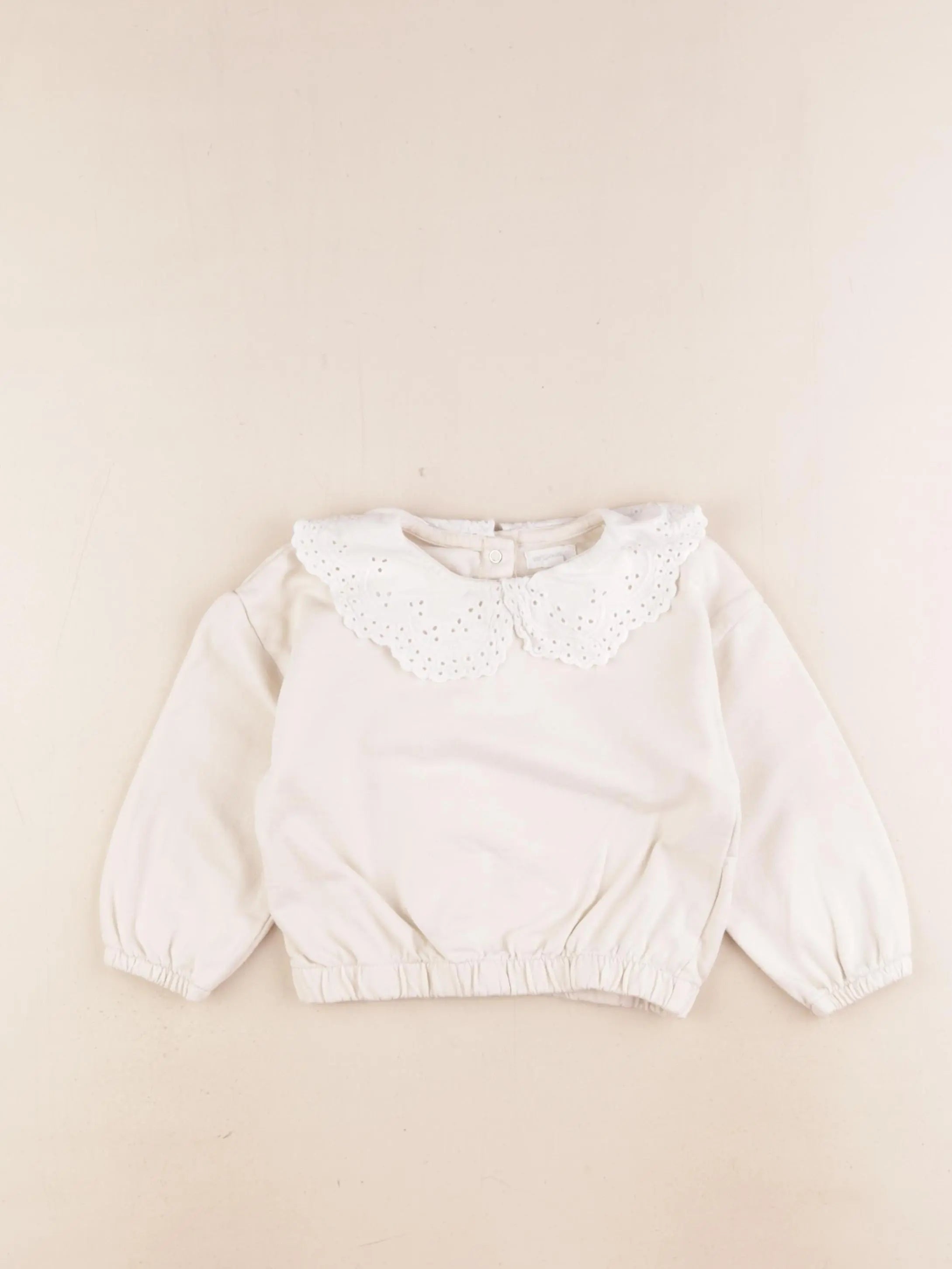 Vertbaudet - sweat beige - 24 mois