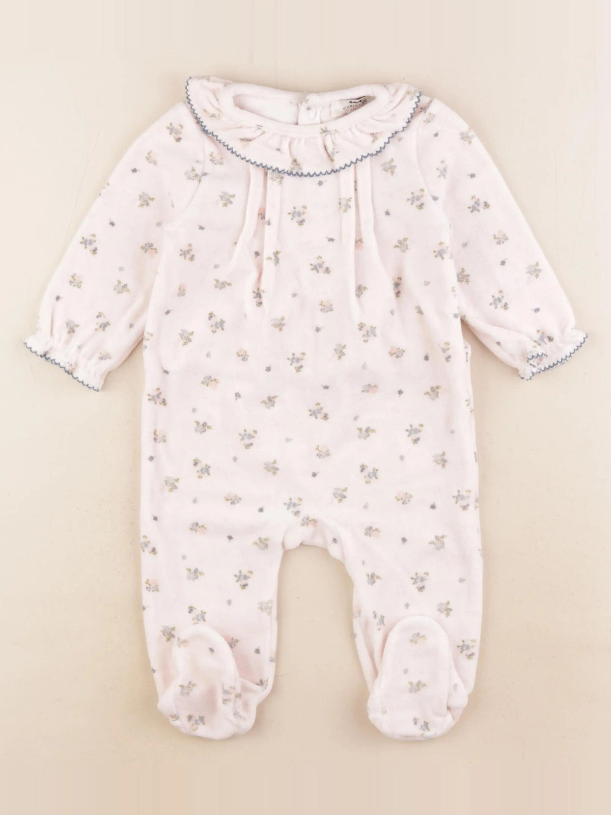 Cyrillus - pyjama velours rose - 9 mois