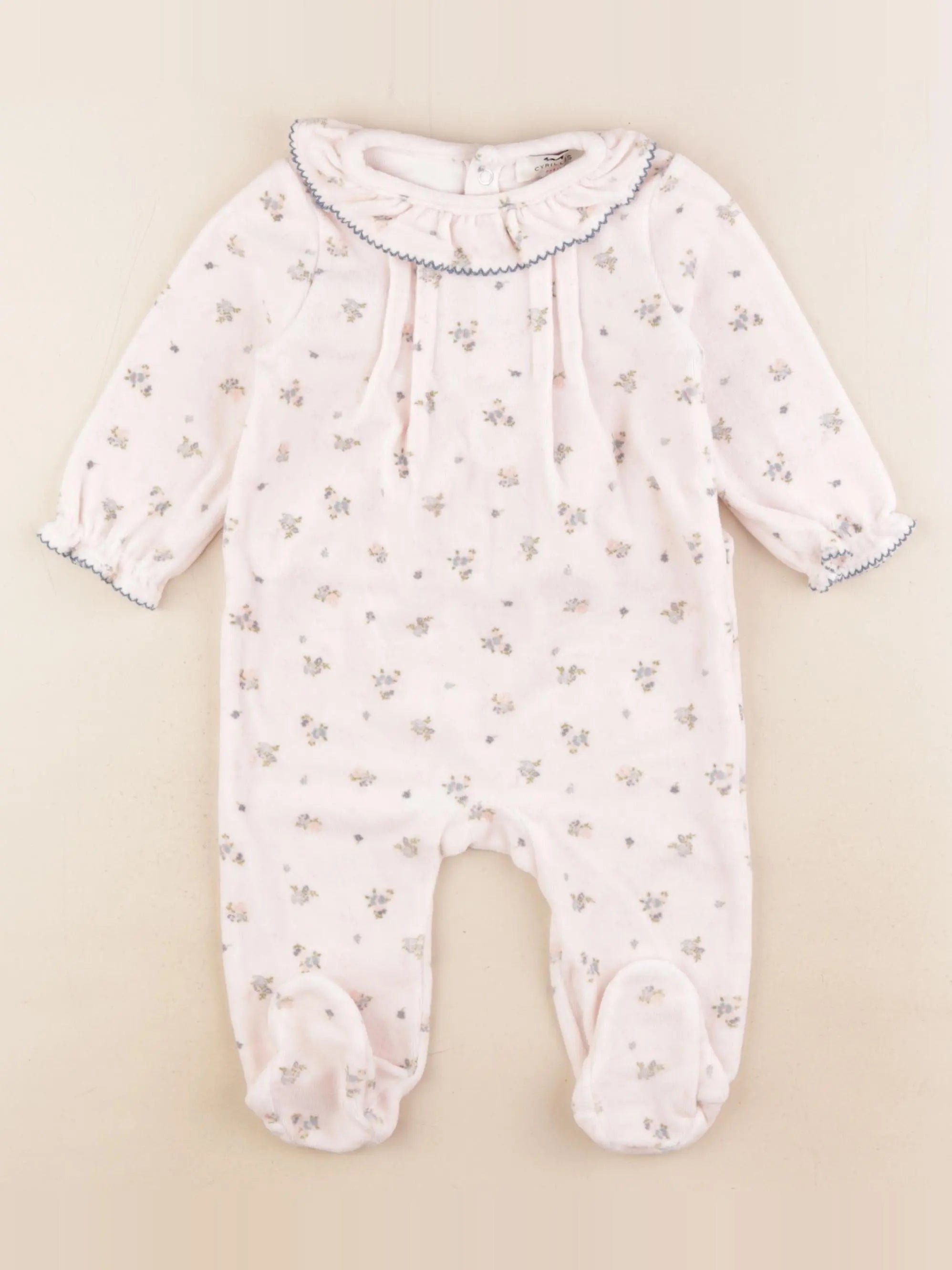Cyrillus - pyjama velours rose - 9 mois