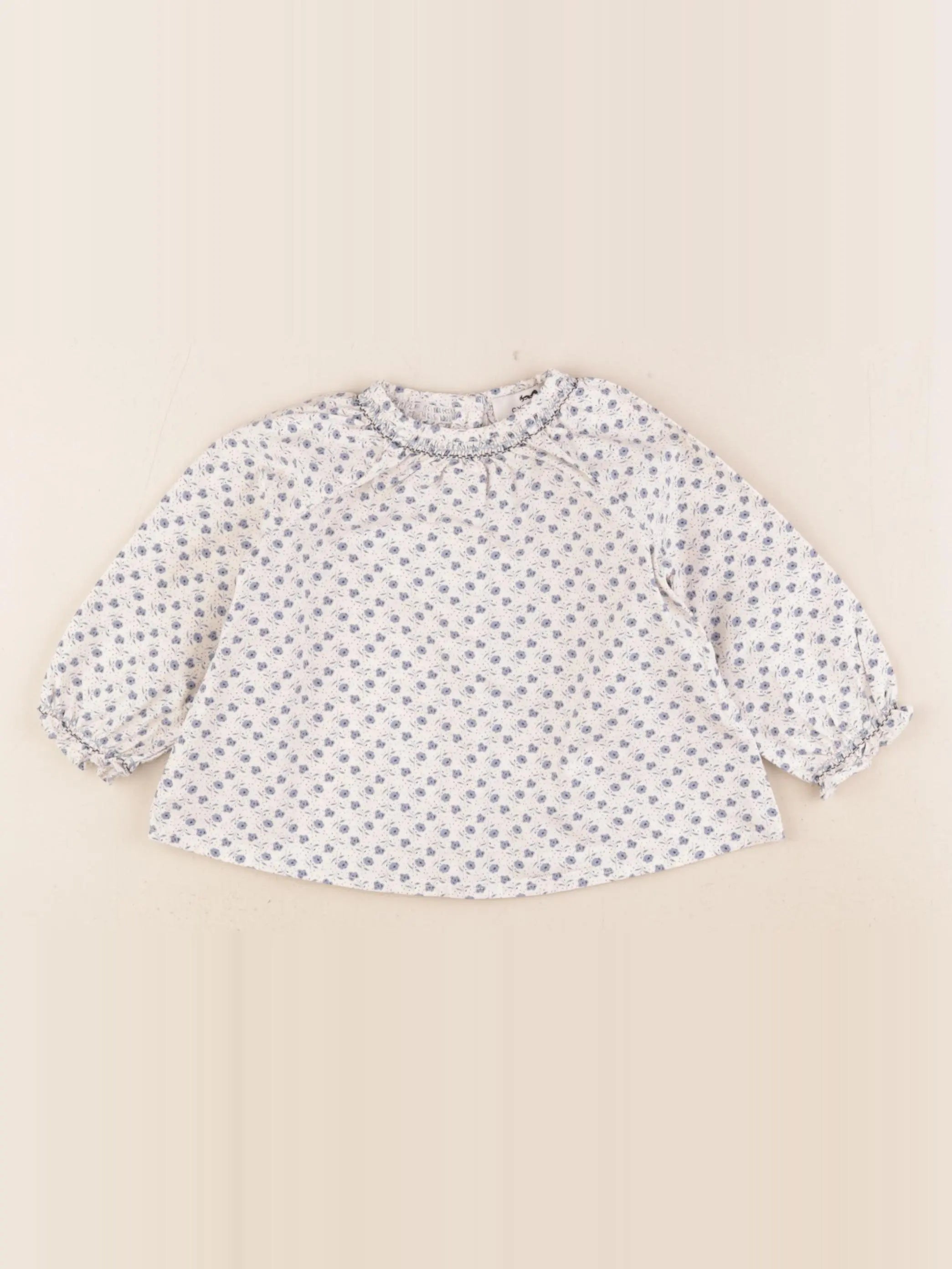 Cyrillus - blouse bleu - 9 mois