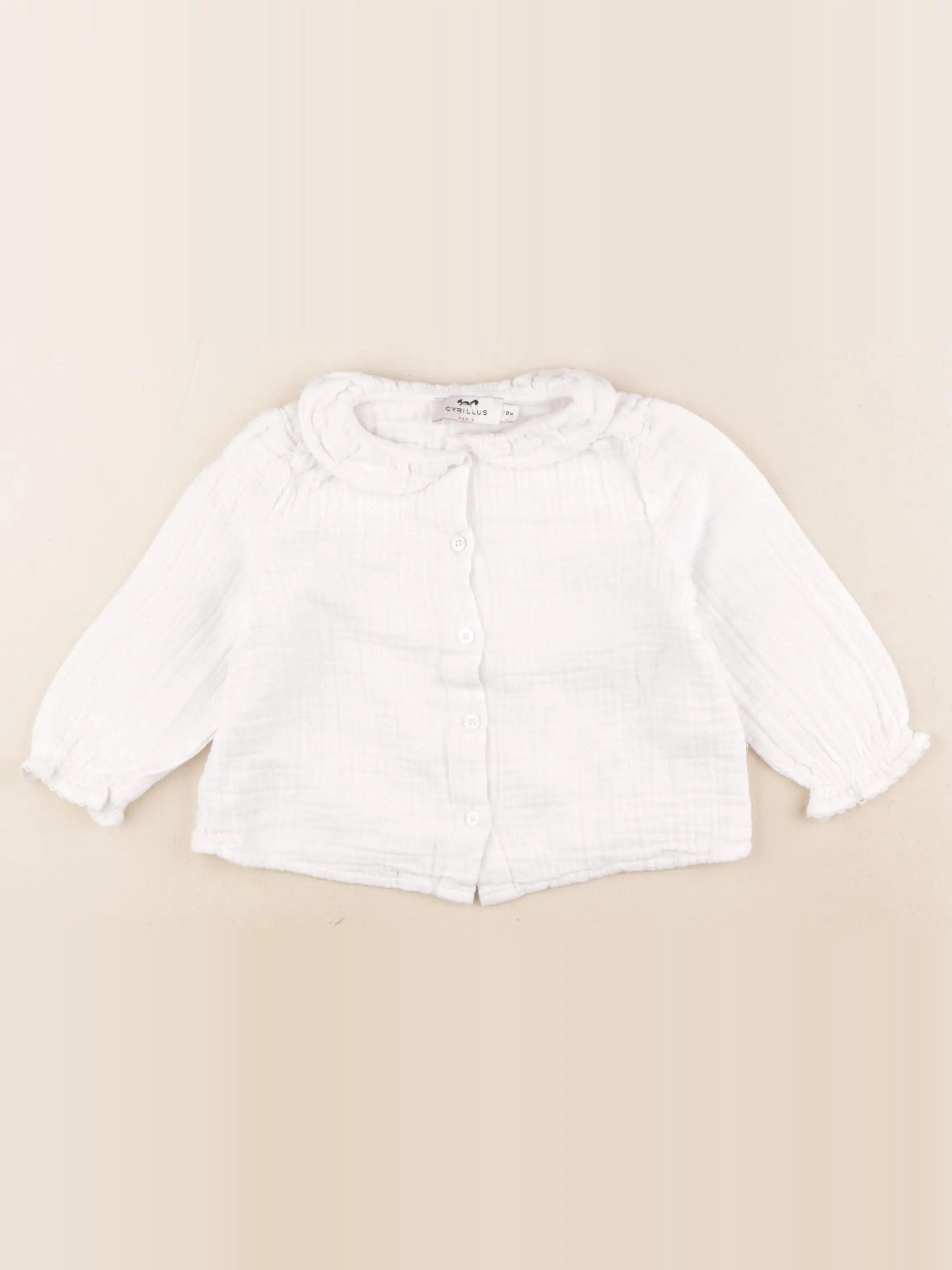 Cyrillus - blouse blanc - 18 mois
