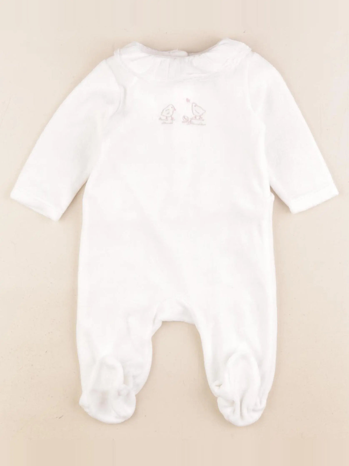 Cyrillus - pyjama velours blanc - 3 mois