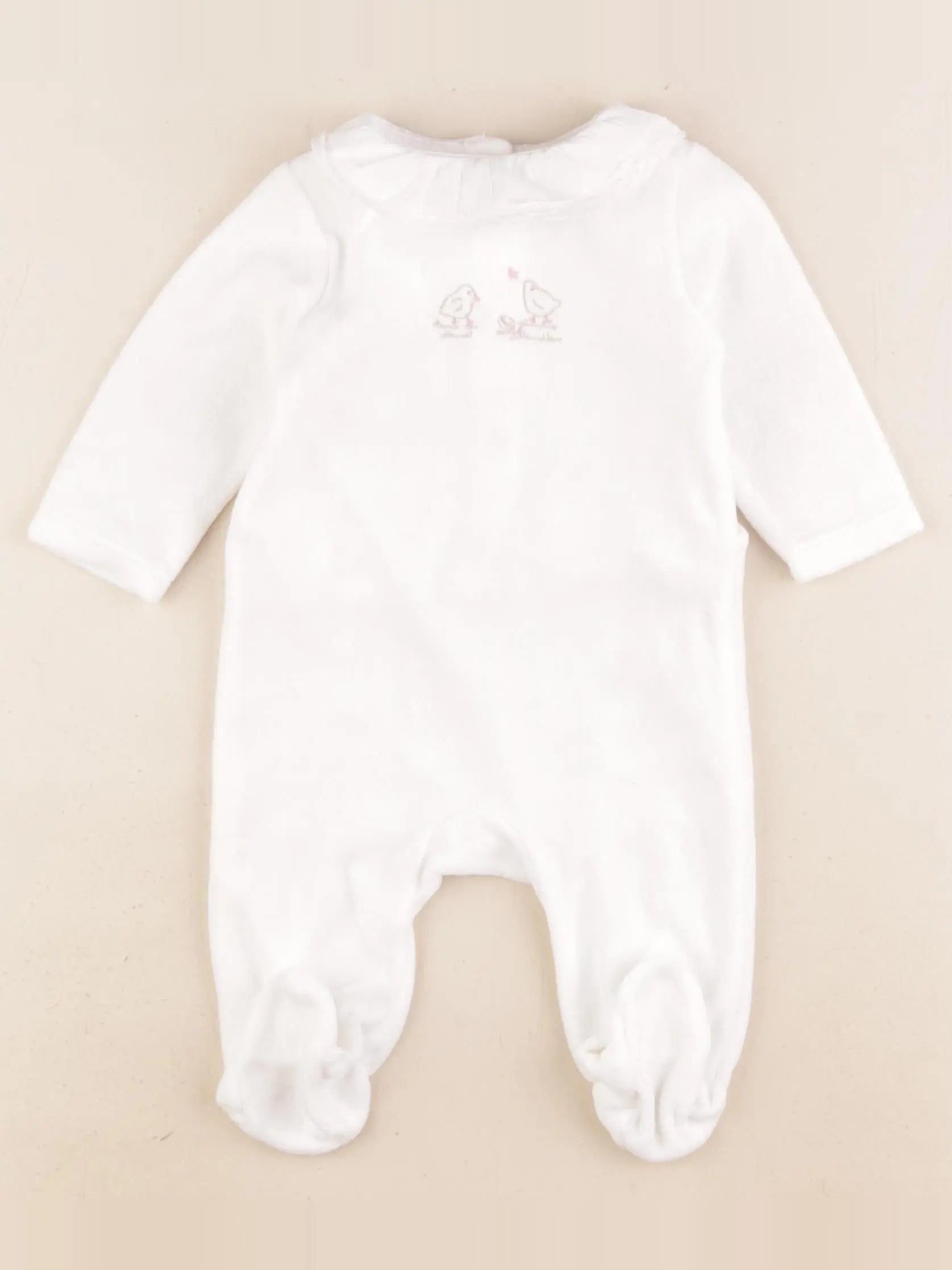 Cyrillus - pyjama velours blanc - 3 mois