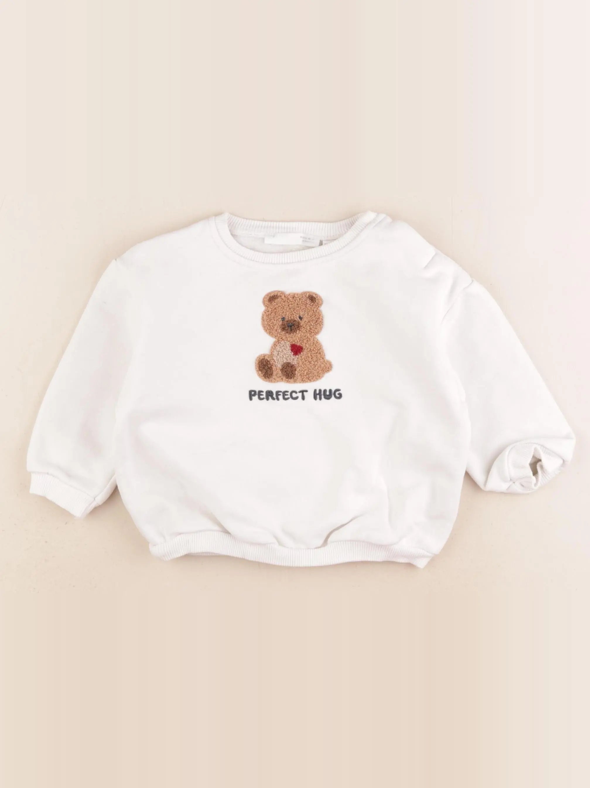Zara - sweat blanc - 9/12 mois