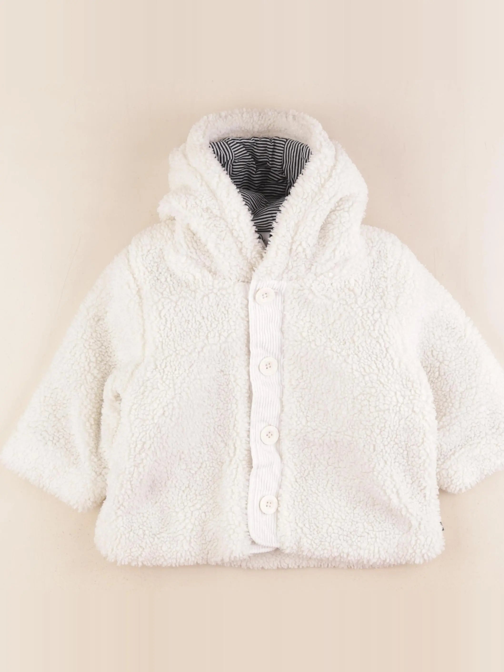 Petit Bateau - manteau blanc - 18 mois