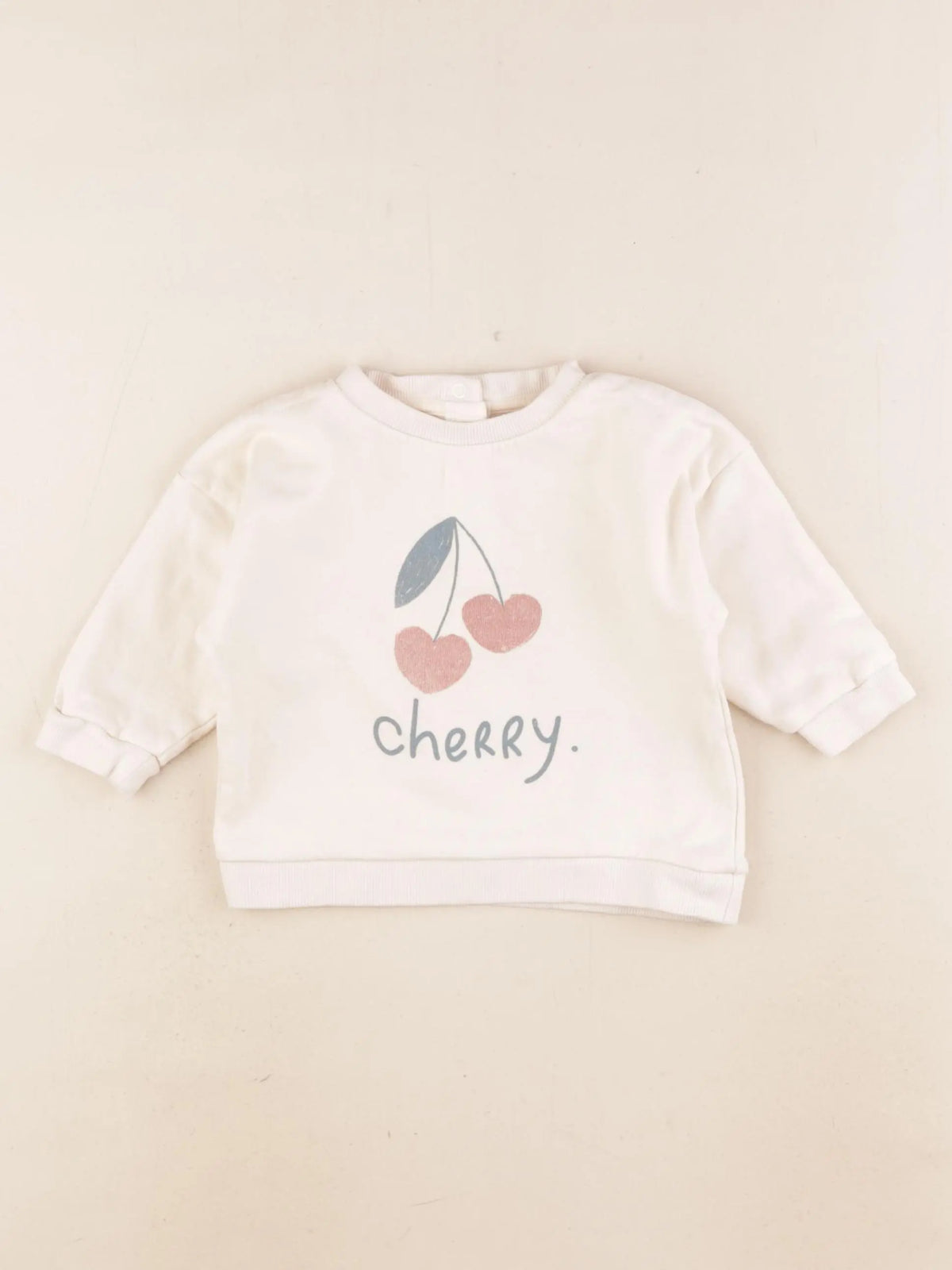 Vertbaudet - sweat beige - 12 mois