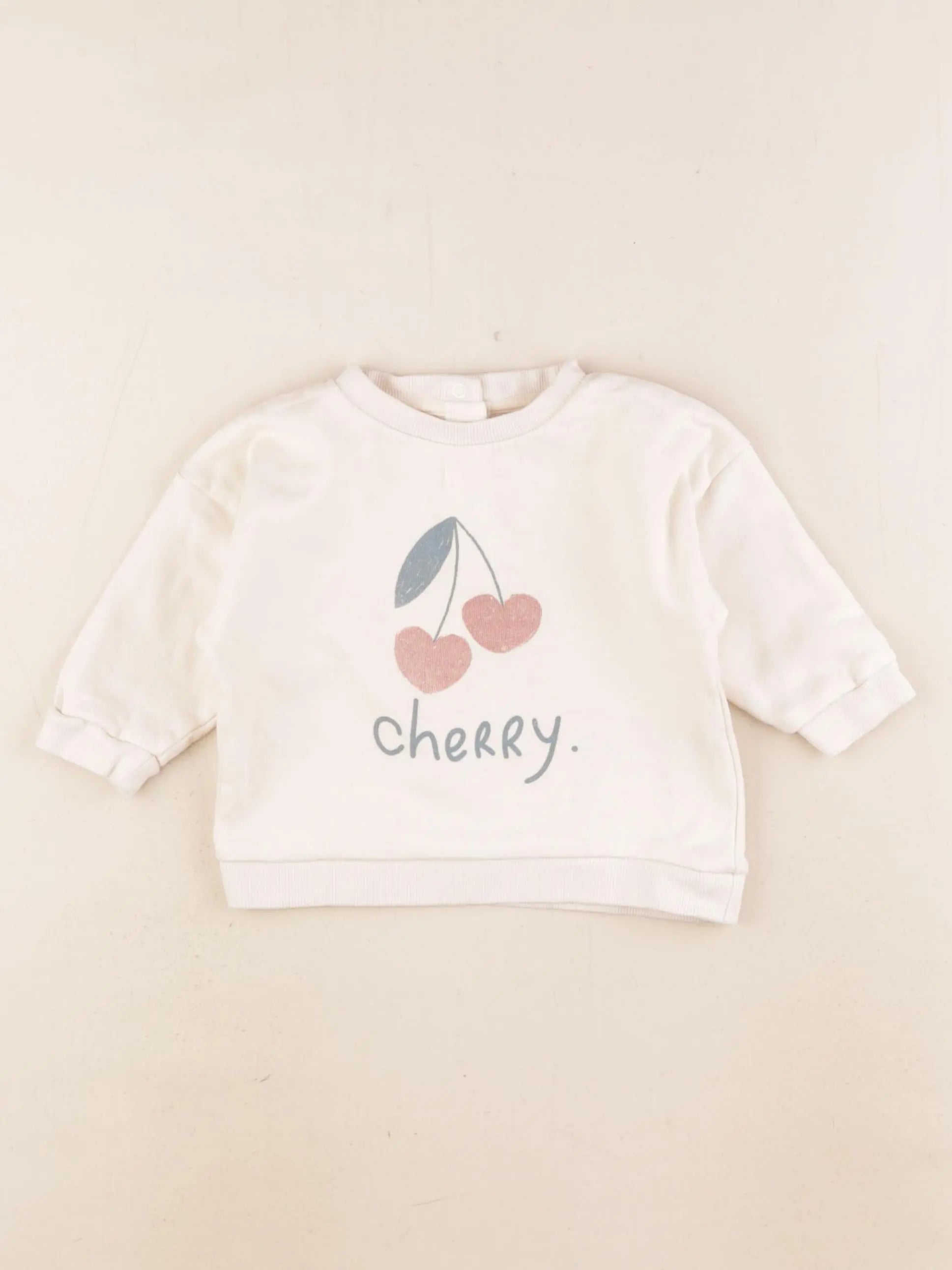 Vertbaudet - sweat beige - 12 mois