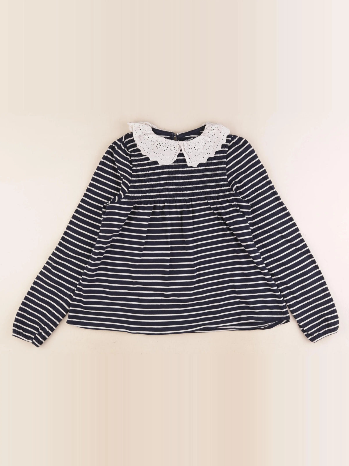Vertbaudet - tee-shirt blanc, bleu - 14 ans