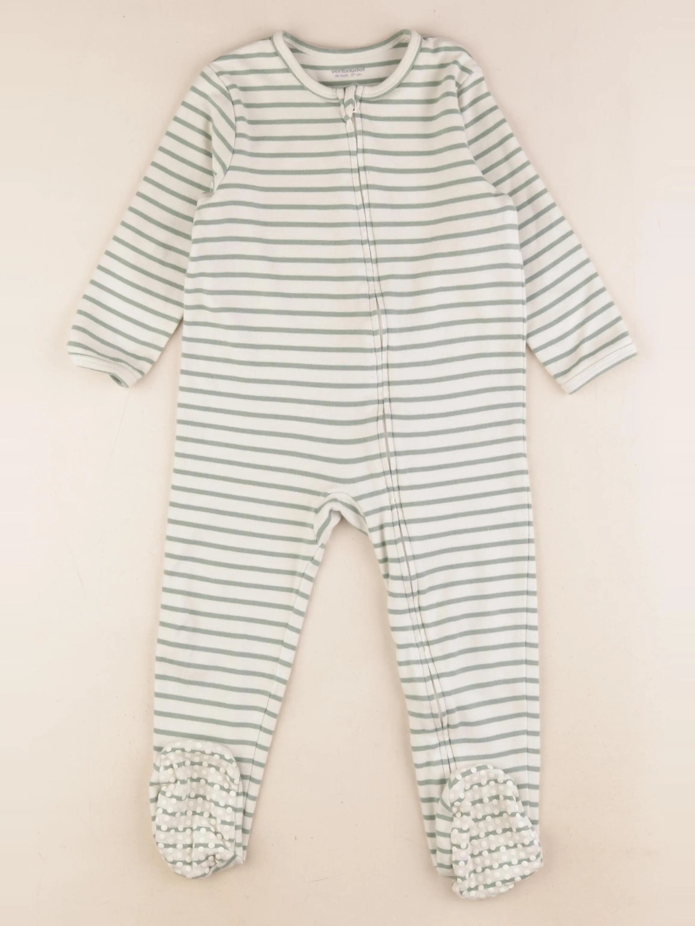 Vertbaudet - pyjama coton vert - 36 mois