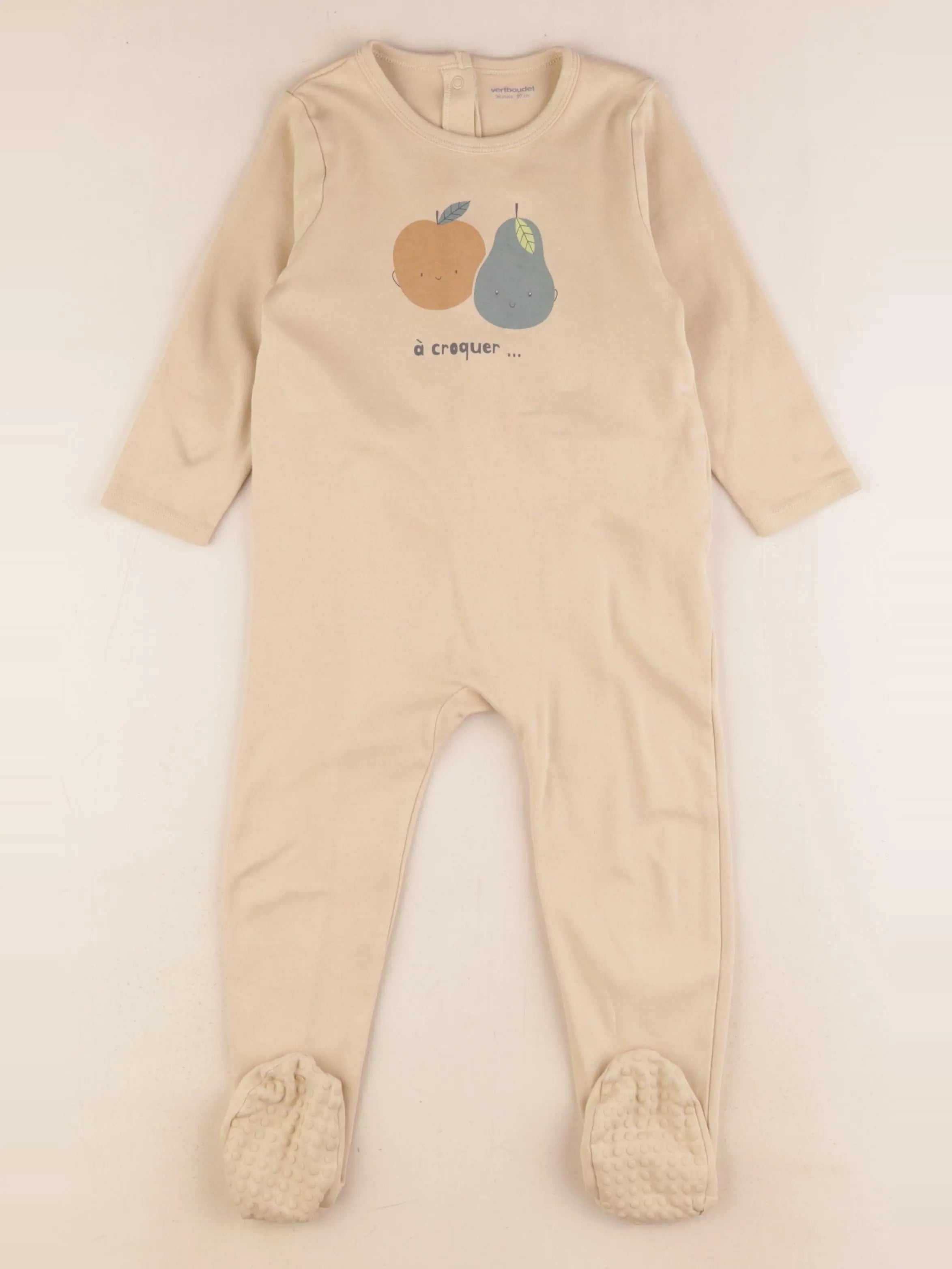 Vertbaudet - pyjama coton marron - 36 mois