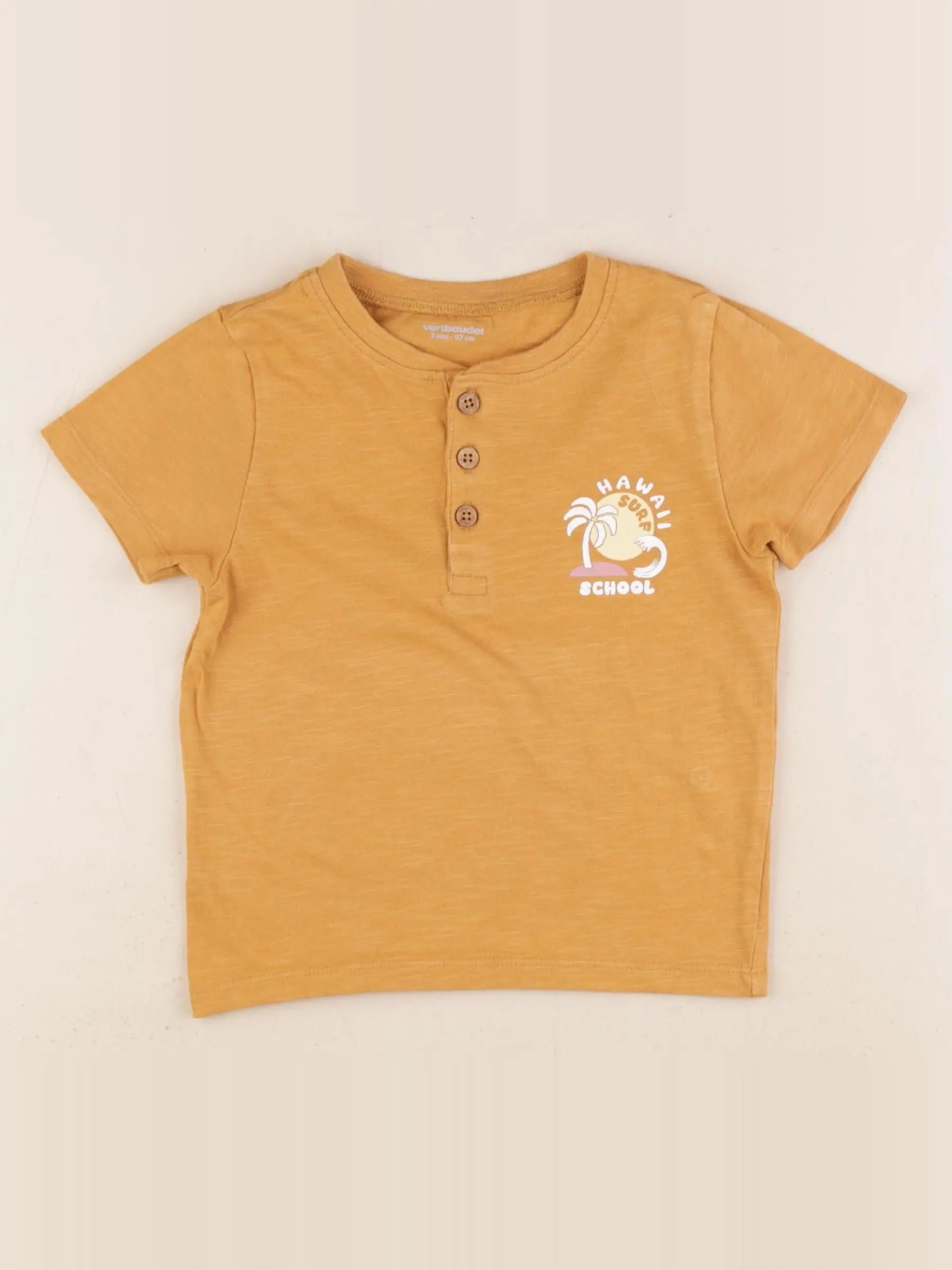 Vertbaudet - tee-shirt jaune - 3 ans