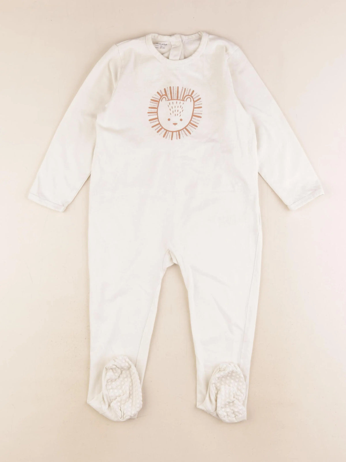 Vertbaudet - pyjama coton beige - 36 mois